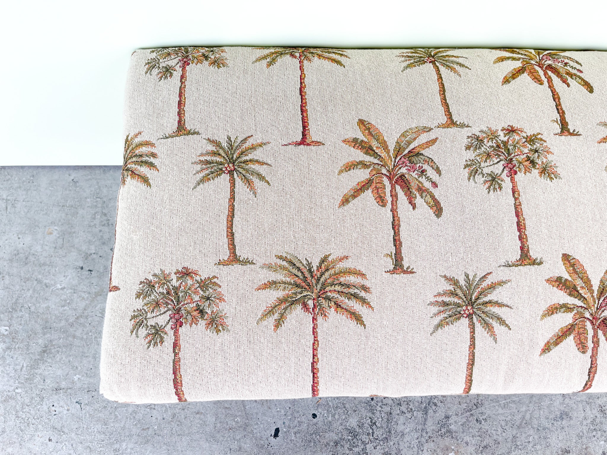 Palm Tree Upholstered Bench - Image 3