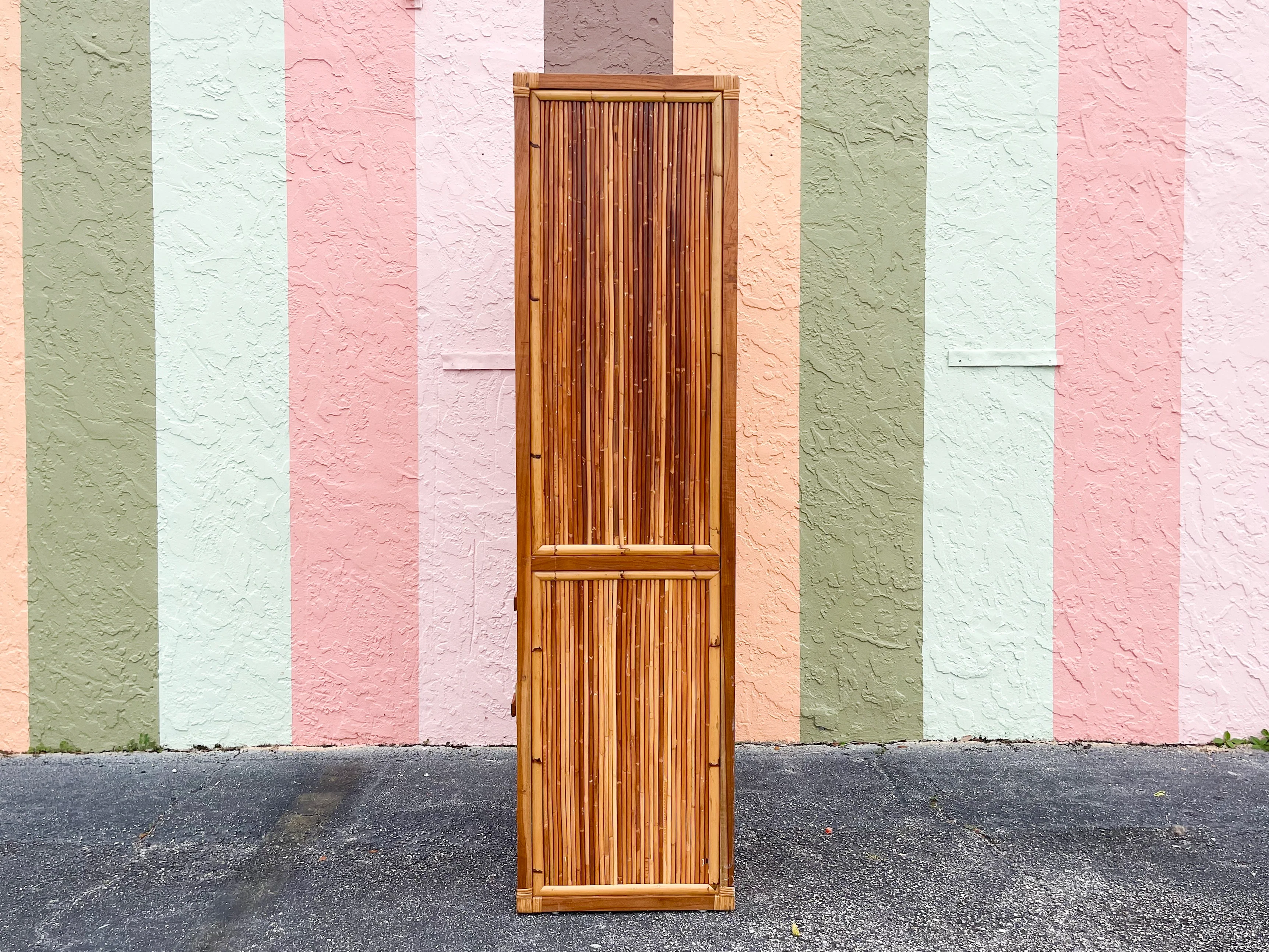 Pencil Reed Rattan Armoire - Image 10