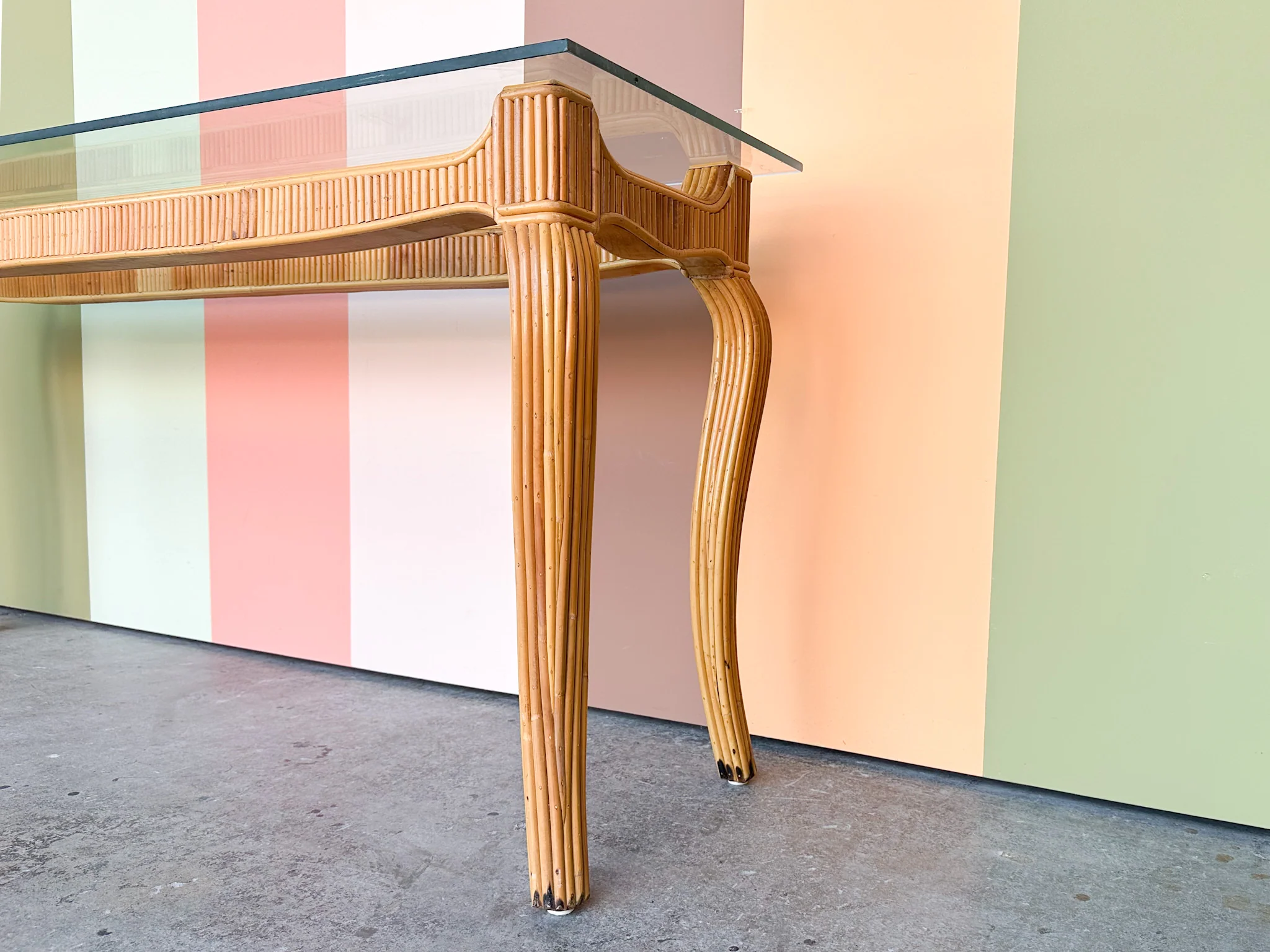 Pencil Reed Rattan Console - Image 4