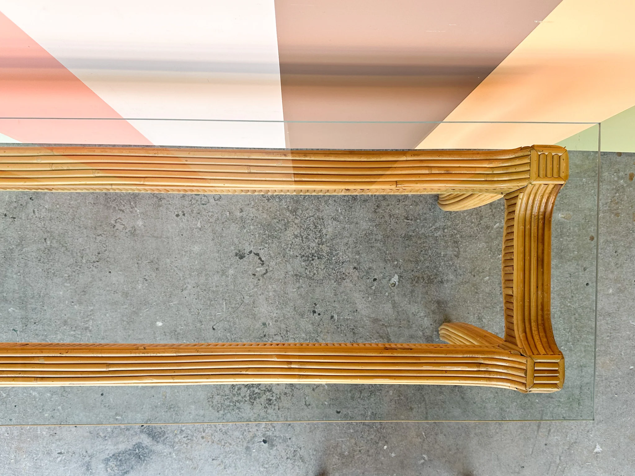 Pencil Reed Rattan Console - Image 5