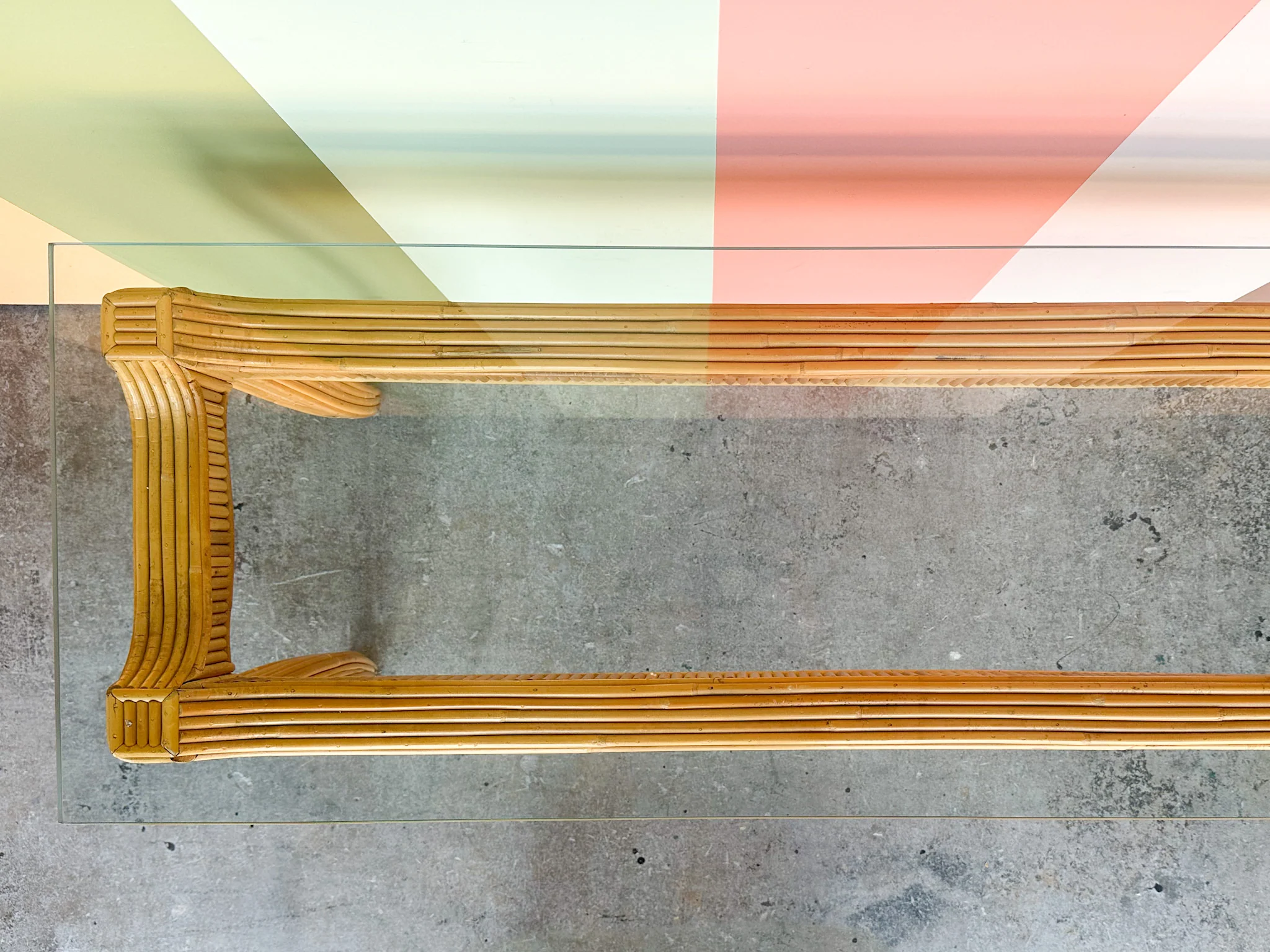 Pencil Reed Rattan Console - Image 6