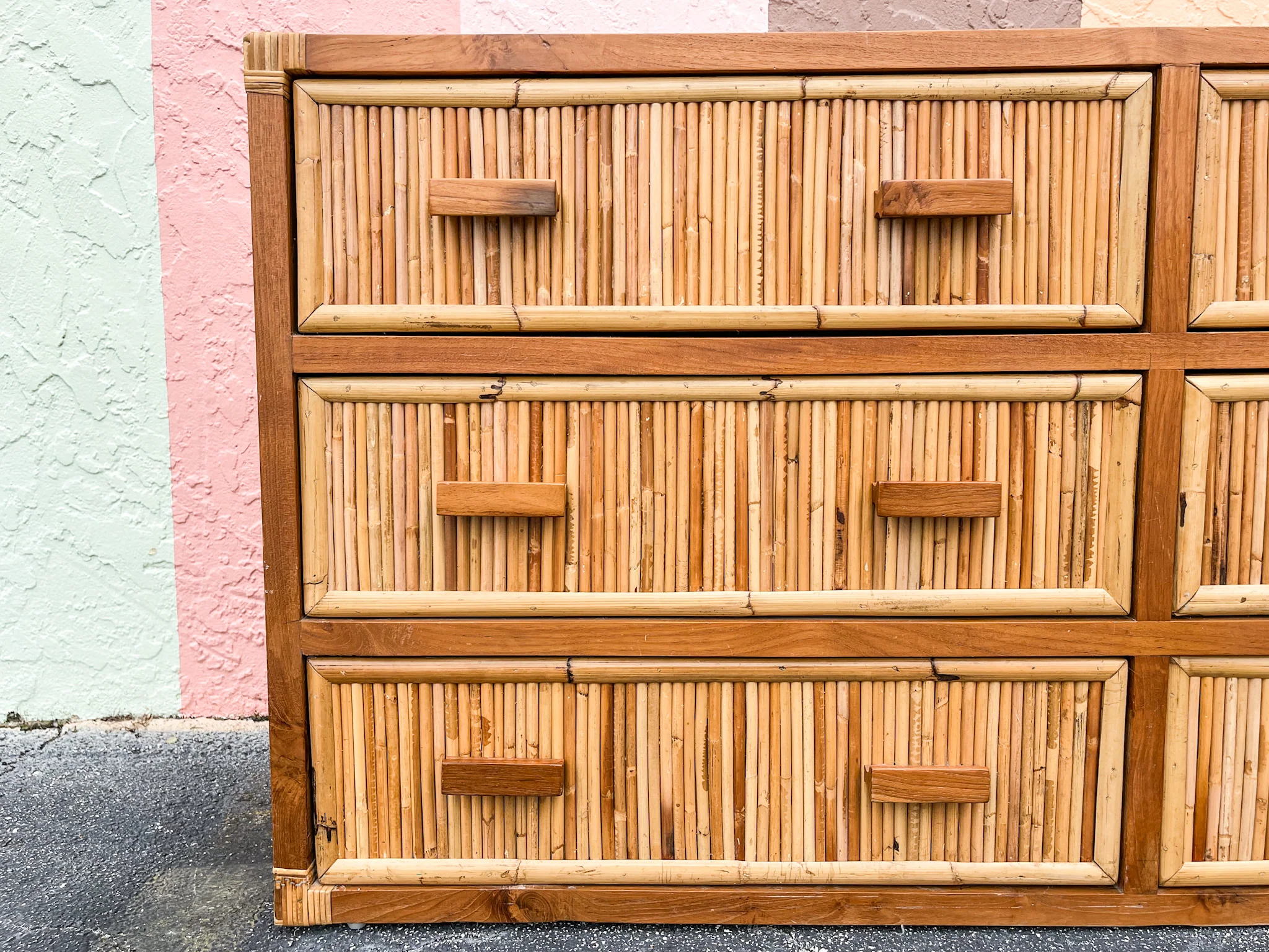 Pencil Reed Rattan Dresser - Image 3