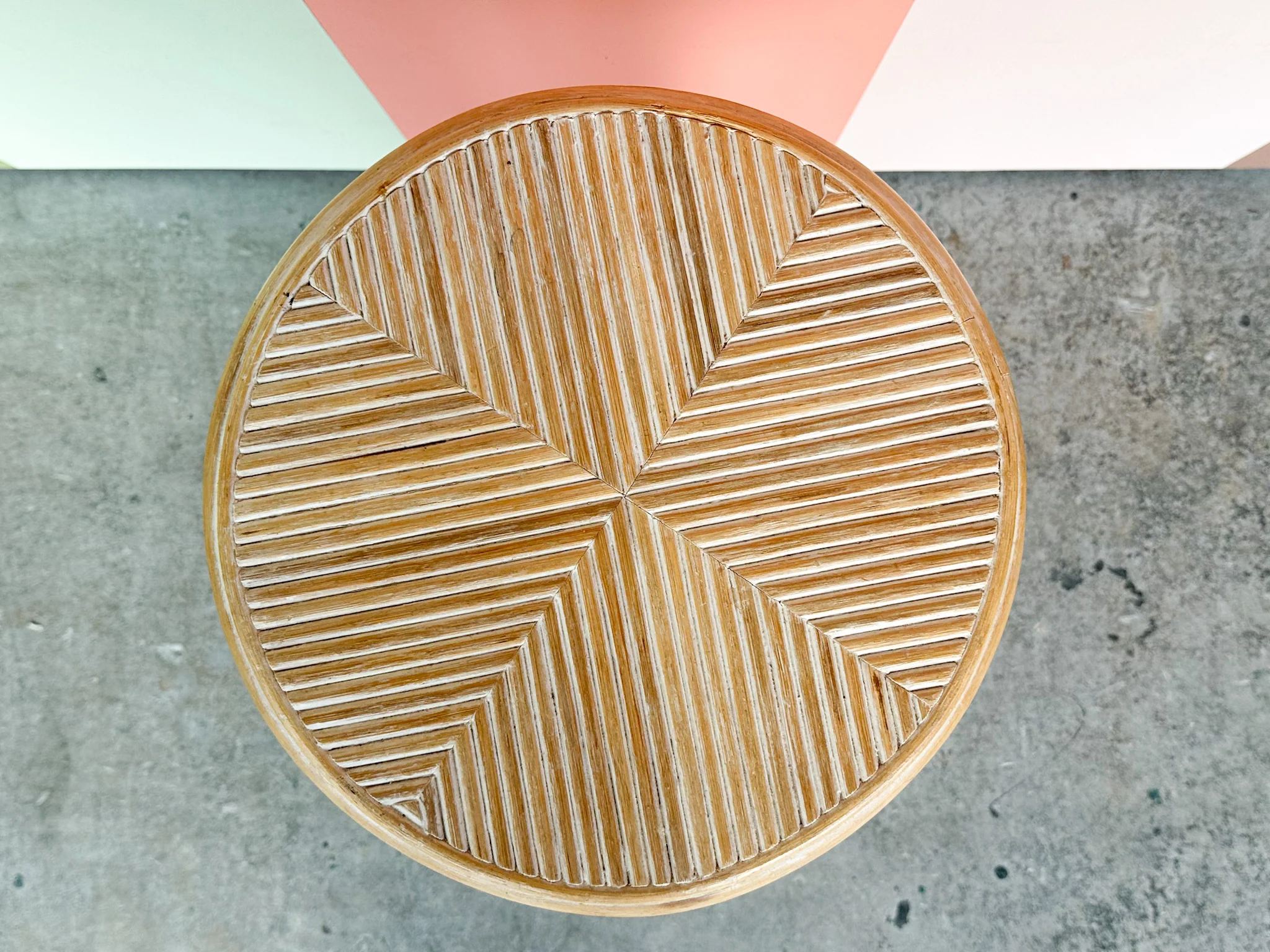Pencil Reed Rattan Pedestal - Image 6