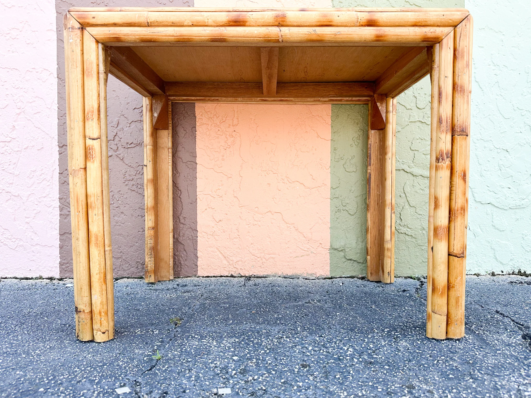 Pencil Reed Rattan Side Table - Image 7