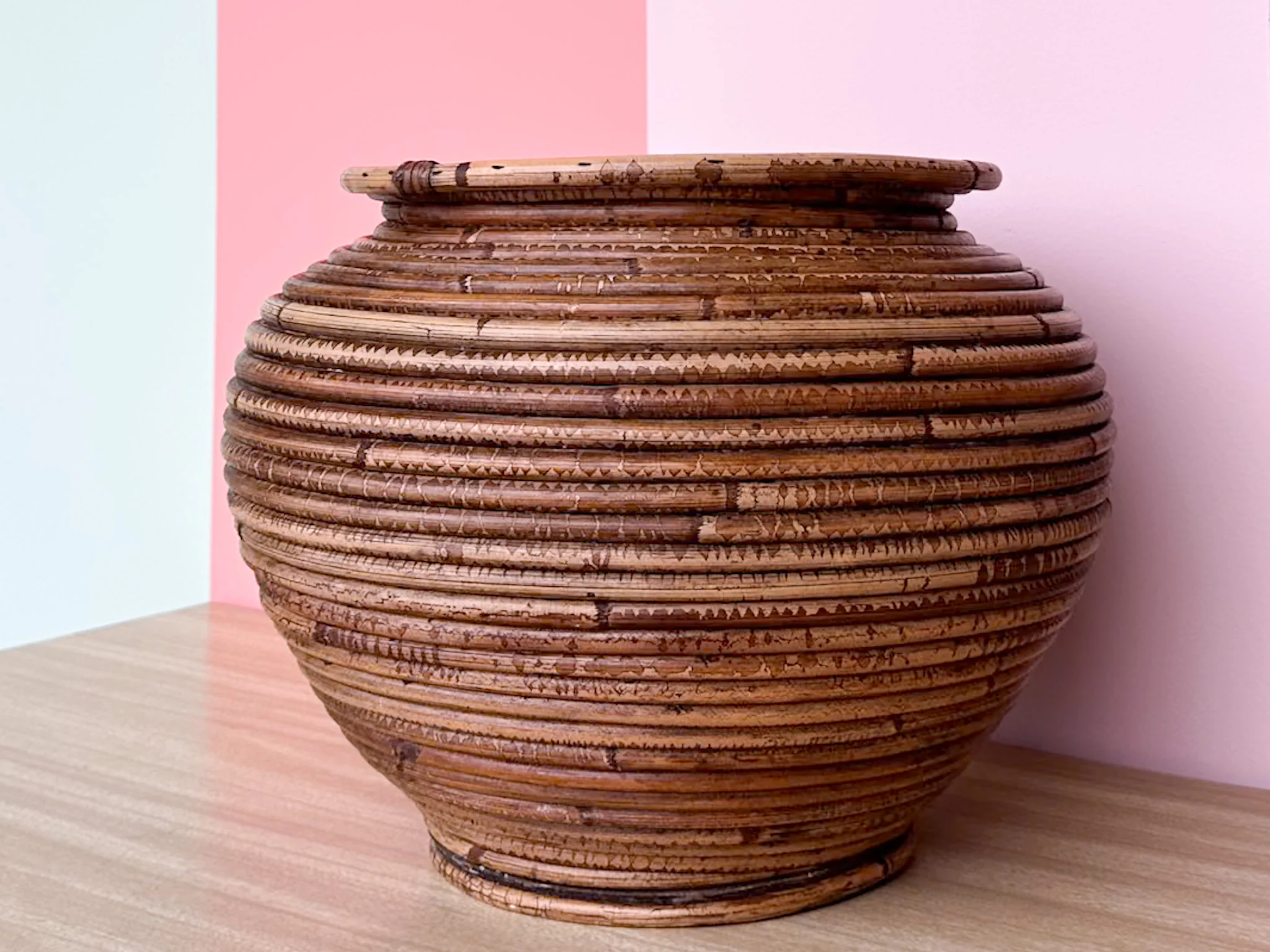 Pencil Reed Rattan Vase - Image 3