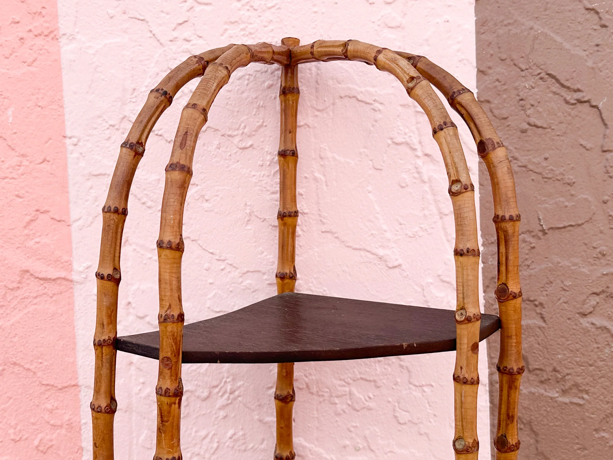 Petite Bamboo Corner Shelf - Image 2