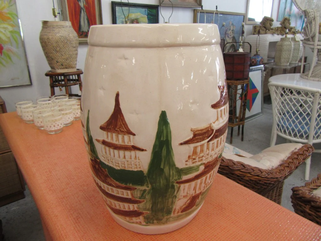 Petite Ceramic Pagoda Garden Seat - Image 3