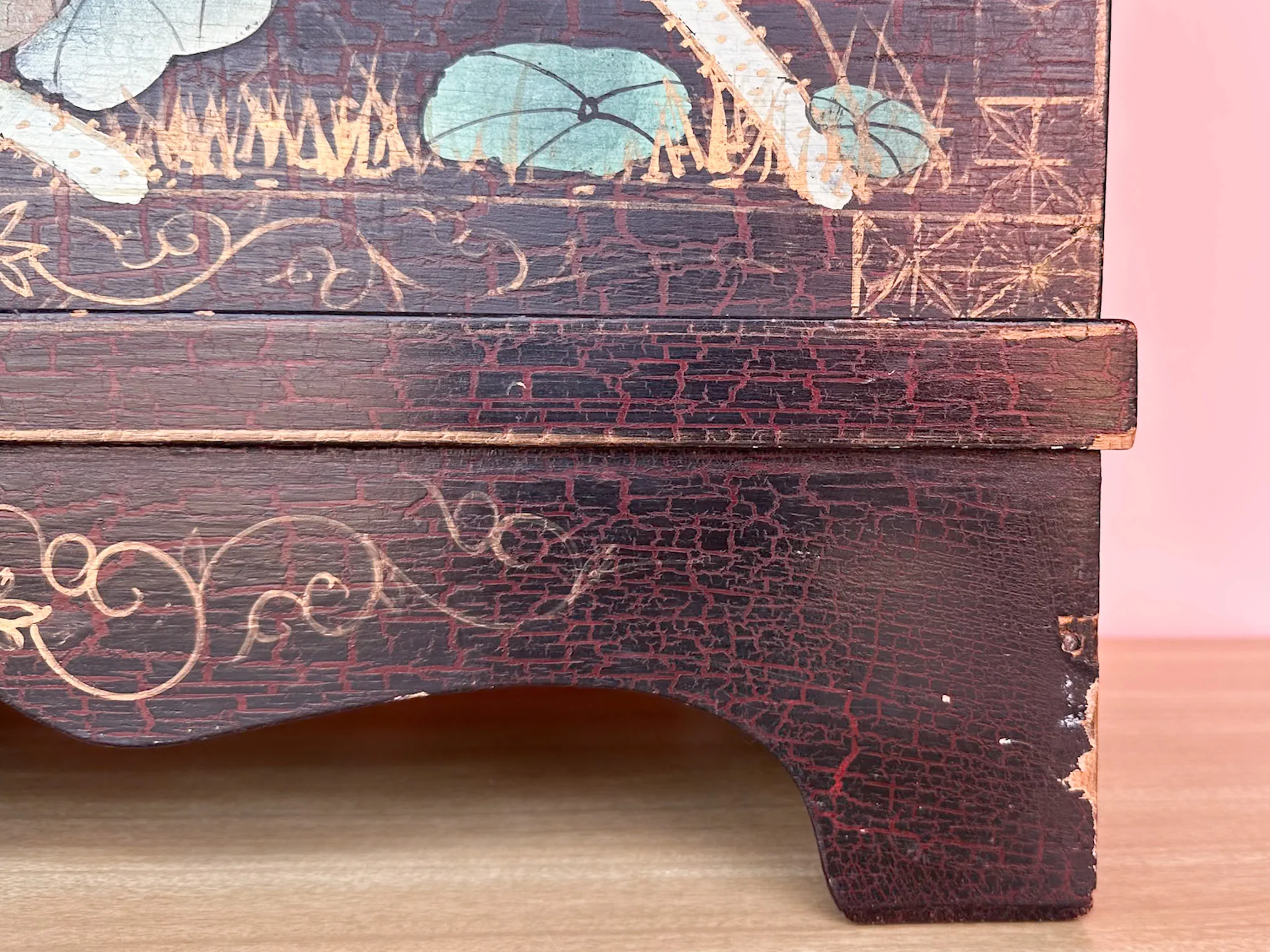 Petite Hand Painted Bird Chest - Image 9