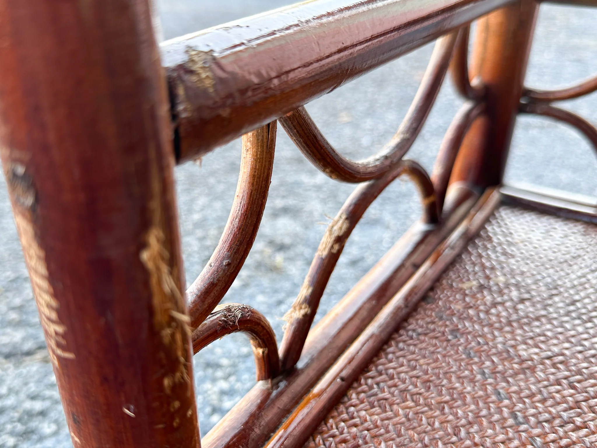 Petite Handsome Rattan Etagere - Image 11