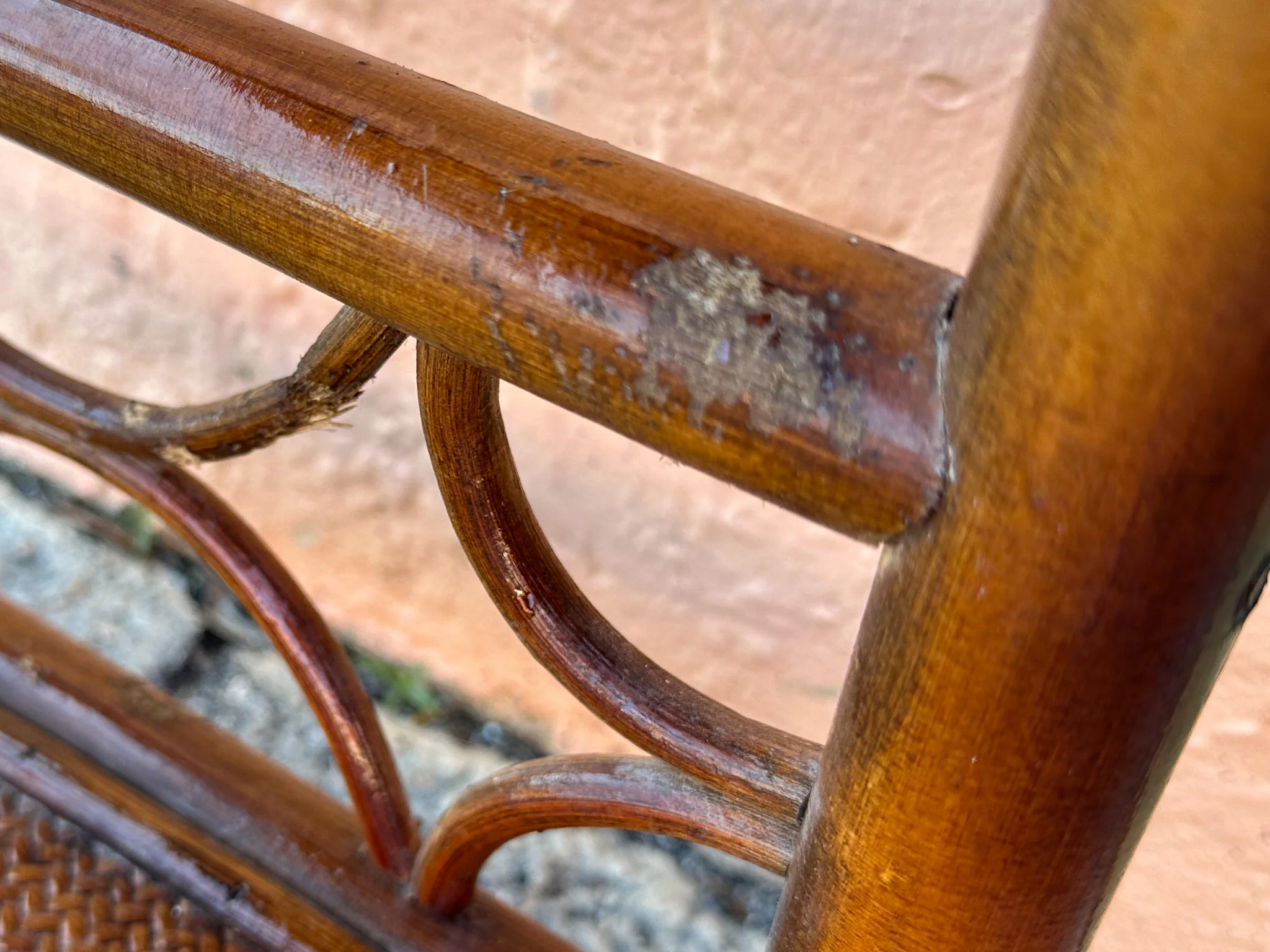 Petite Handsome Rattan Etagere - Image 12