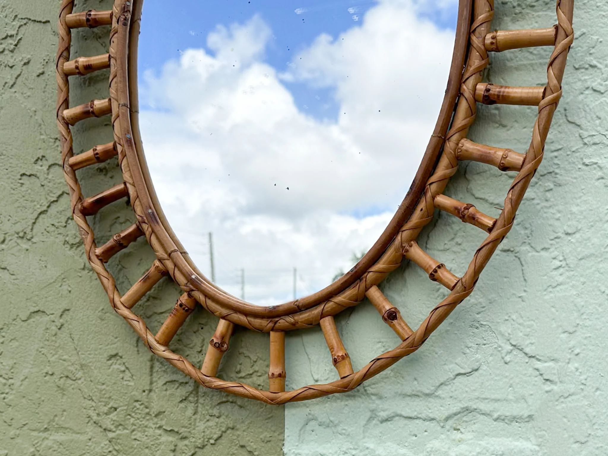 Petite Oval Rattan Mirror - Image 4