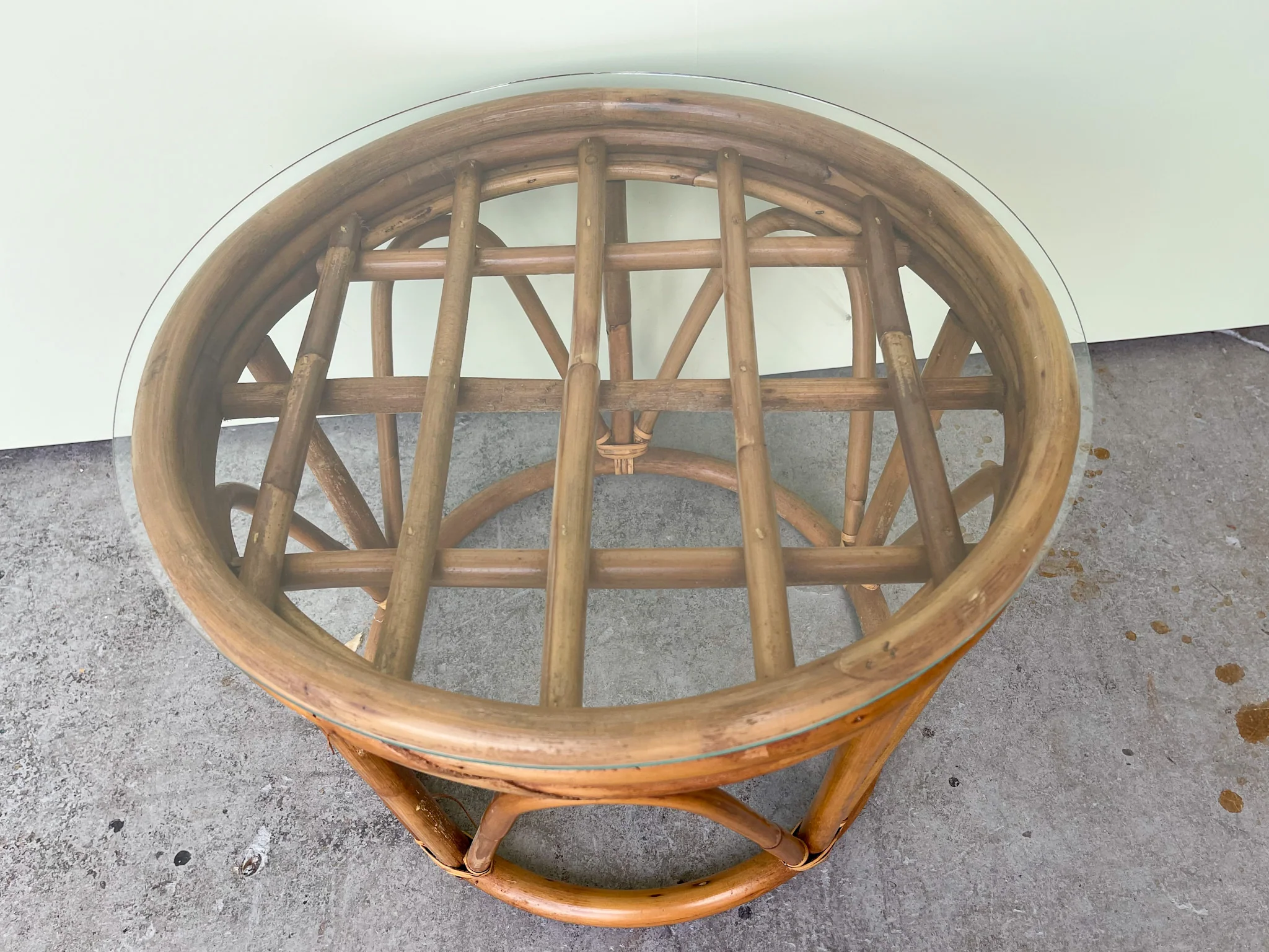 Petite Rattan Cocktail Table - Image 2