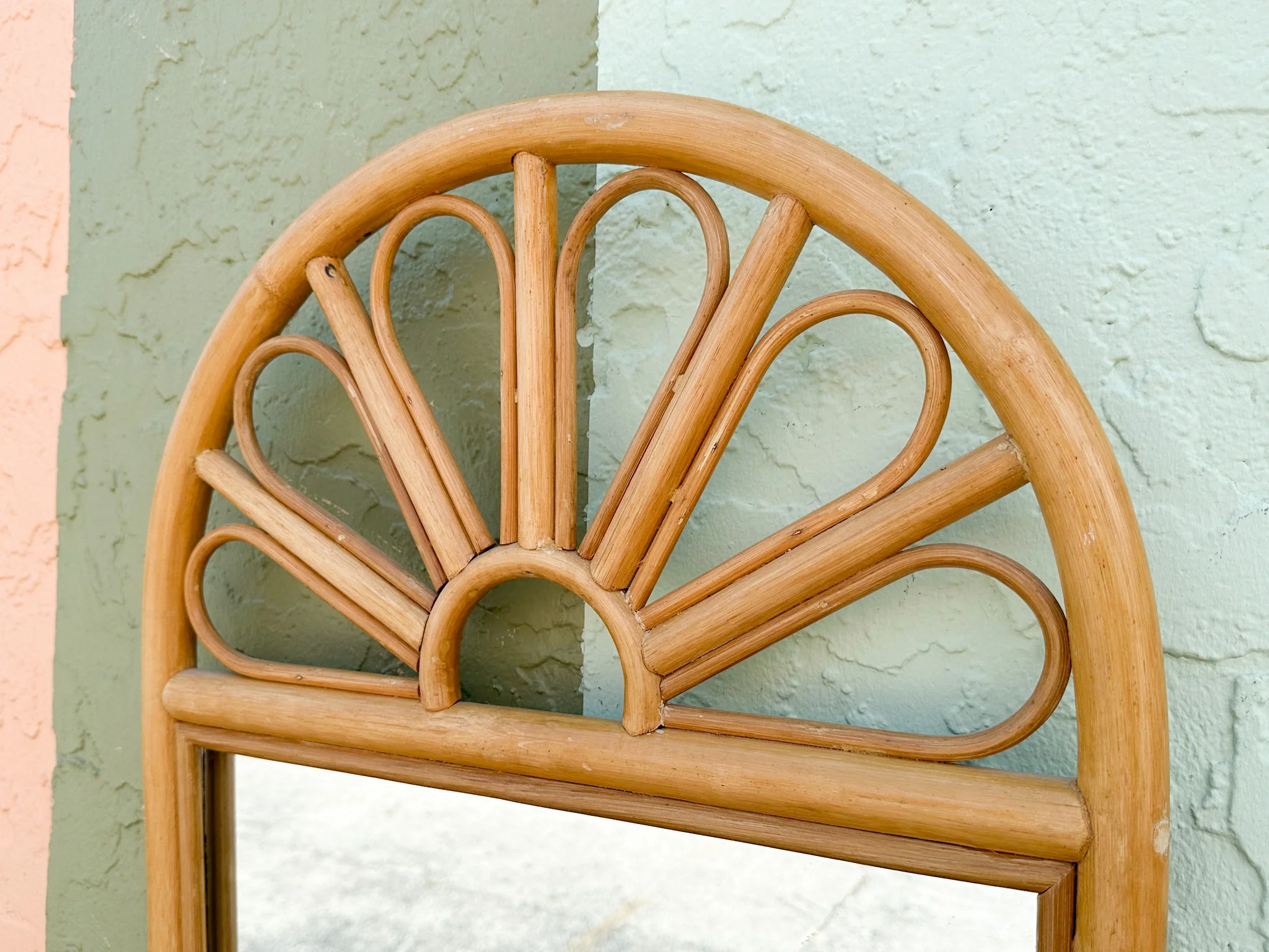 Petite Rattan Sunburst Mirror - Image 2