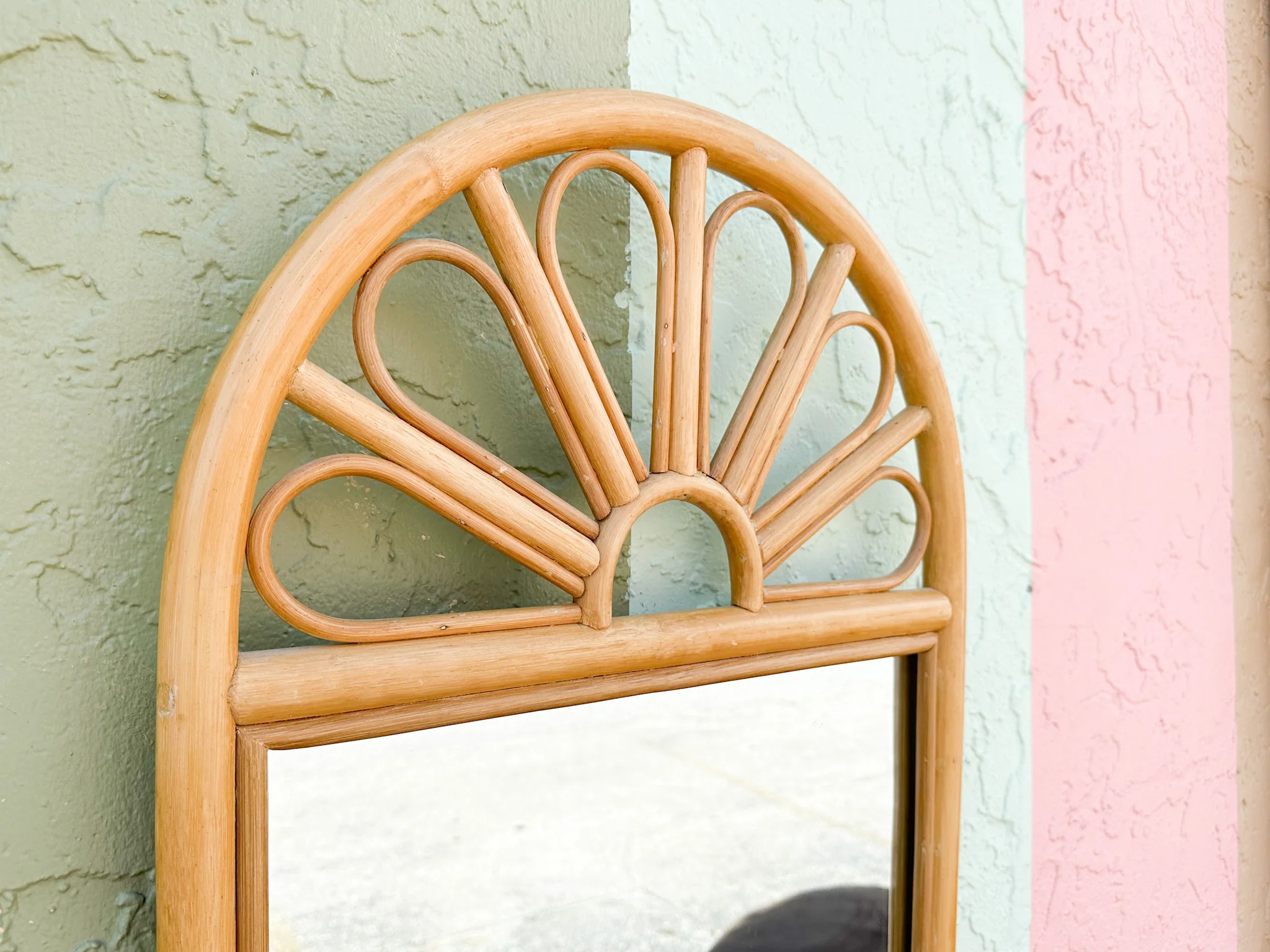 Petite Rattan Sunburst Mirror - Image 6