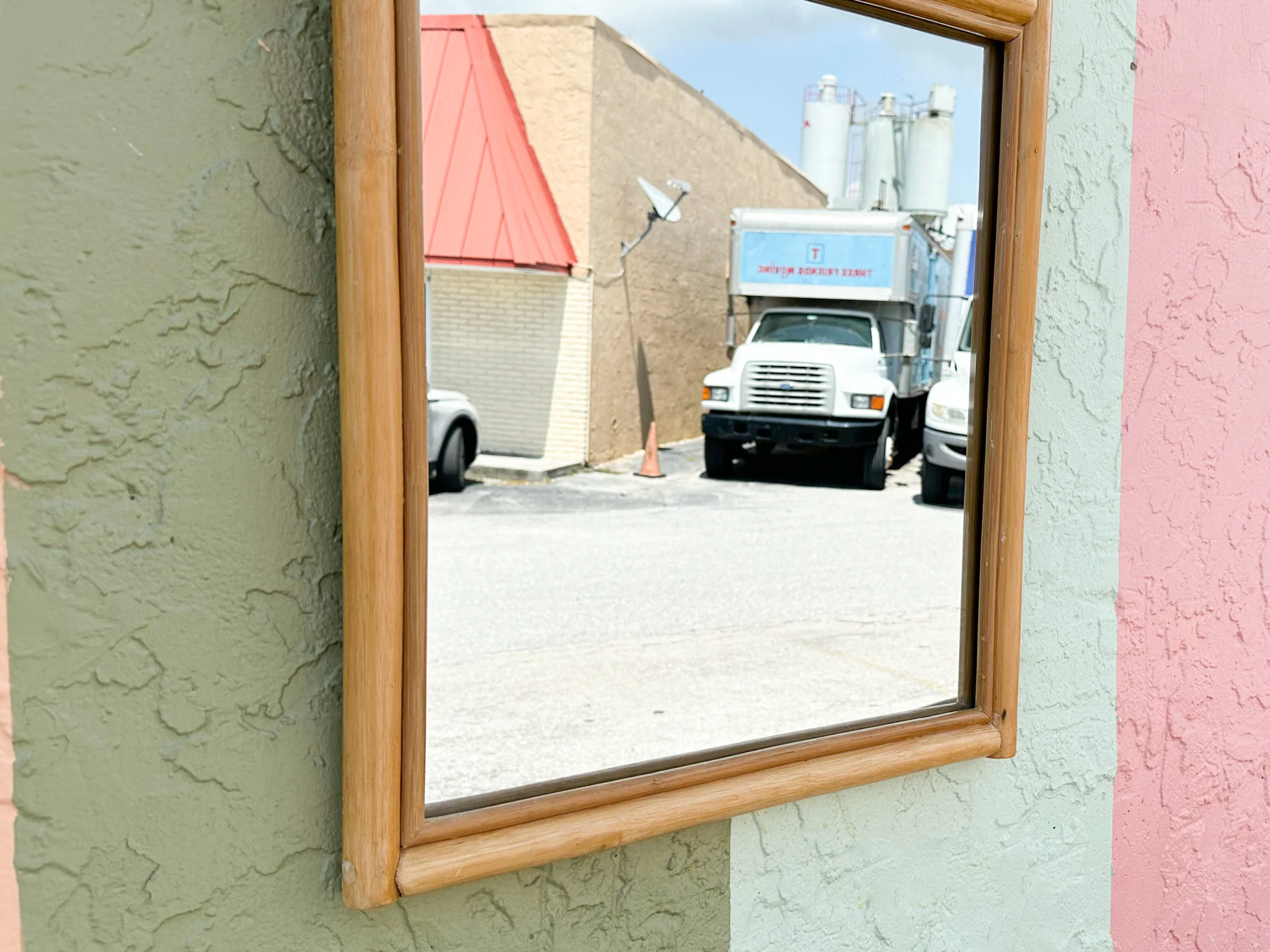 Petite Rattan Sunburst Mirror - Image 7
