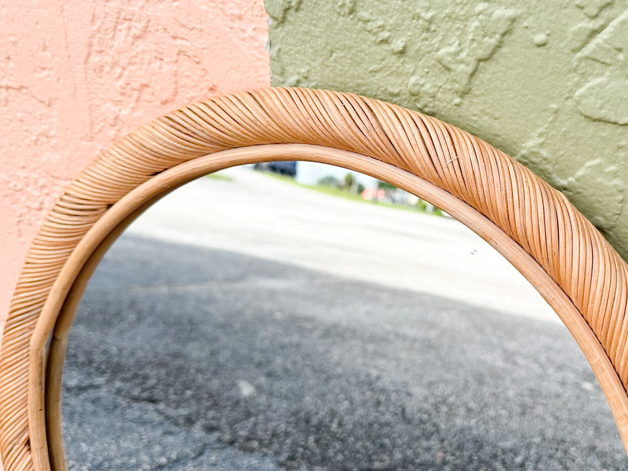 Petite Round Rattan MIrror - Image 3