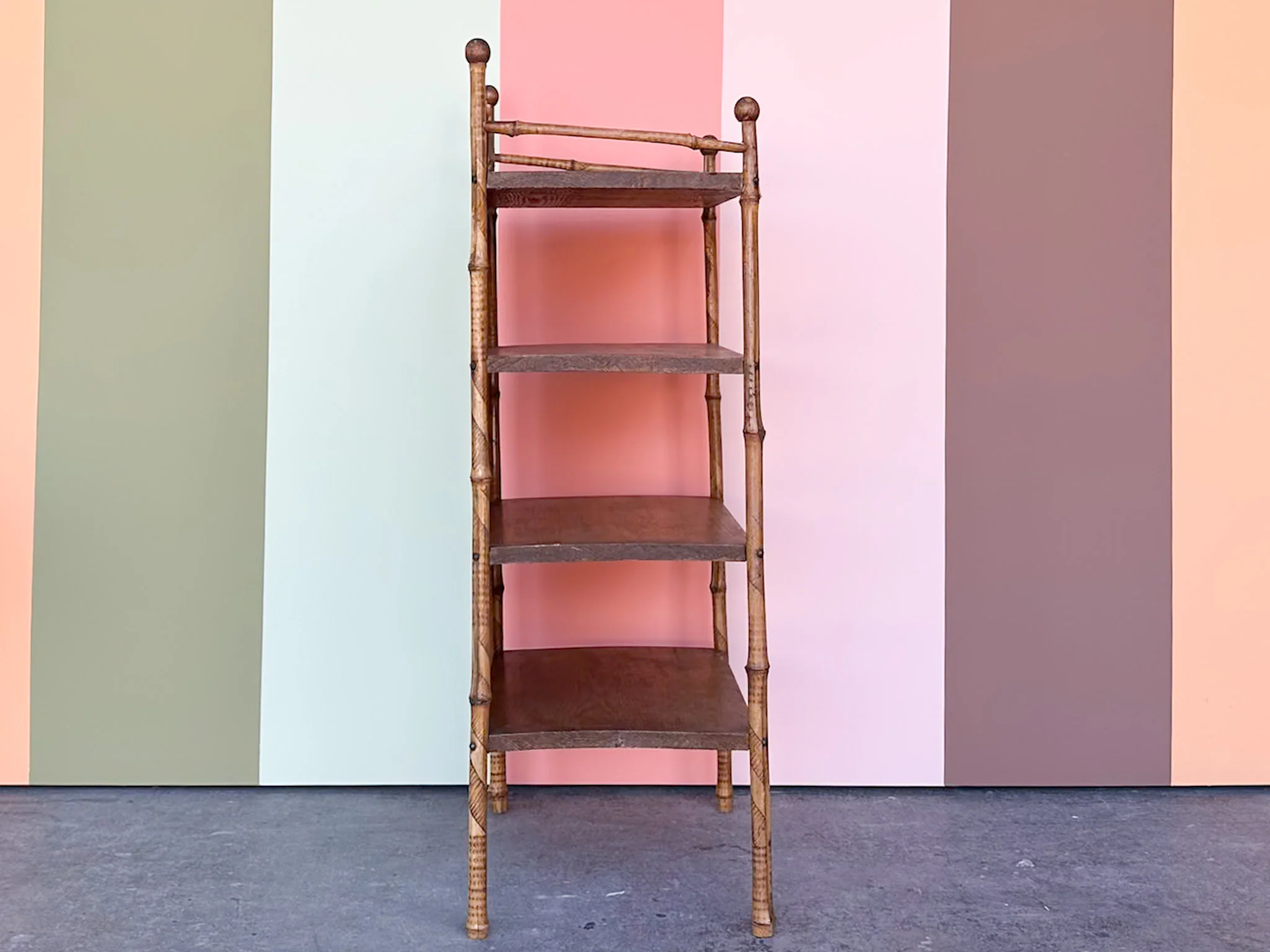 Petite Tortoiseshell Bamboo Etagere - Image 3