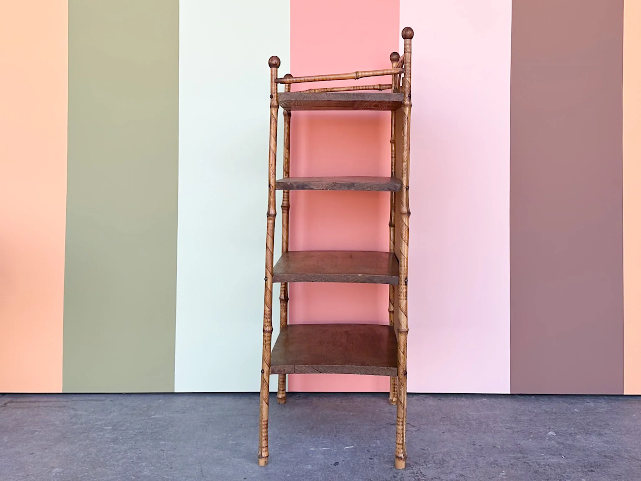 Petite Tortoiseshell Bamboo Etagere - Image 4