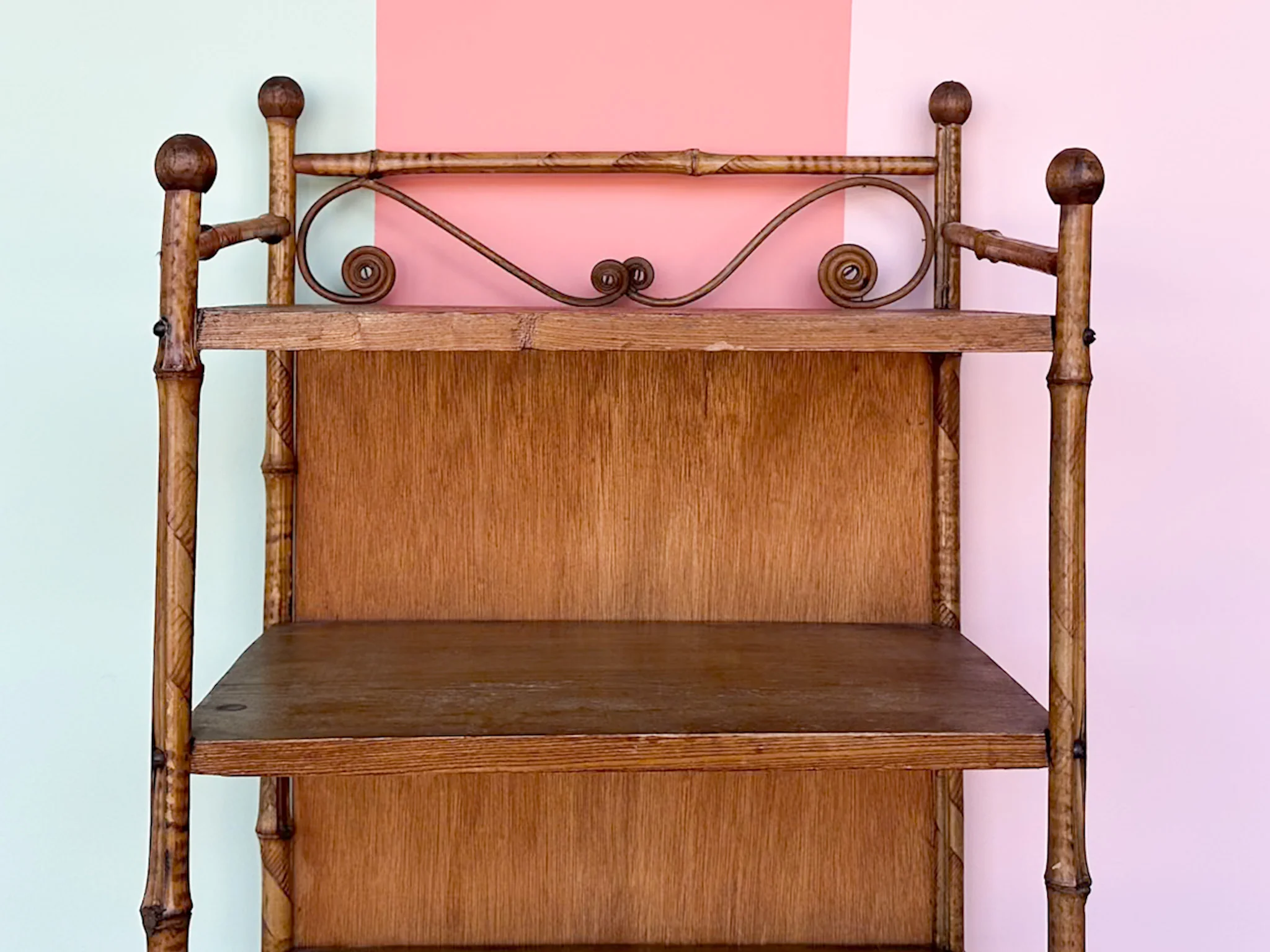 Petite Tortoiseshell Bamboo Etagere - Image 5