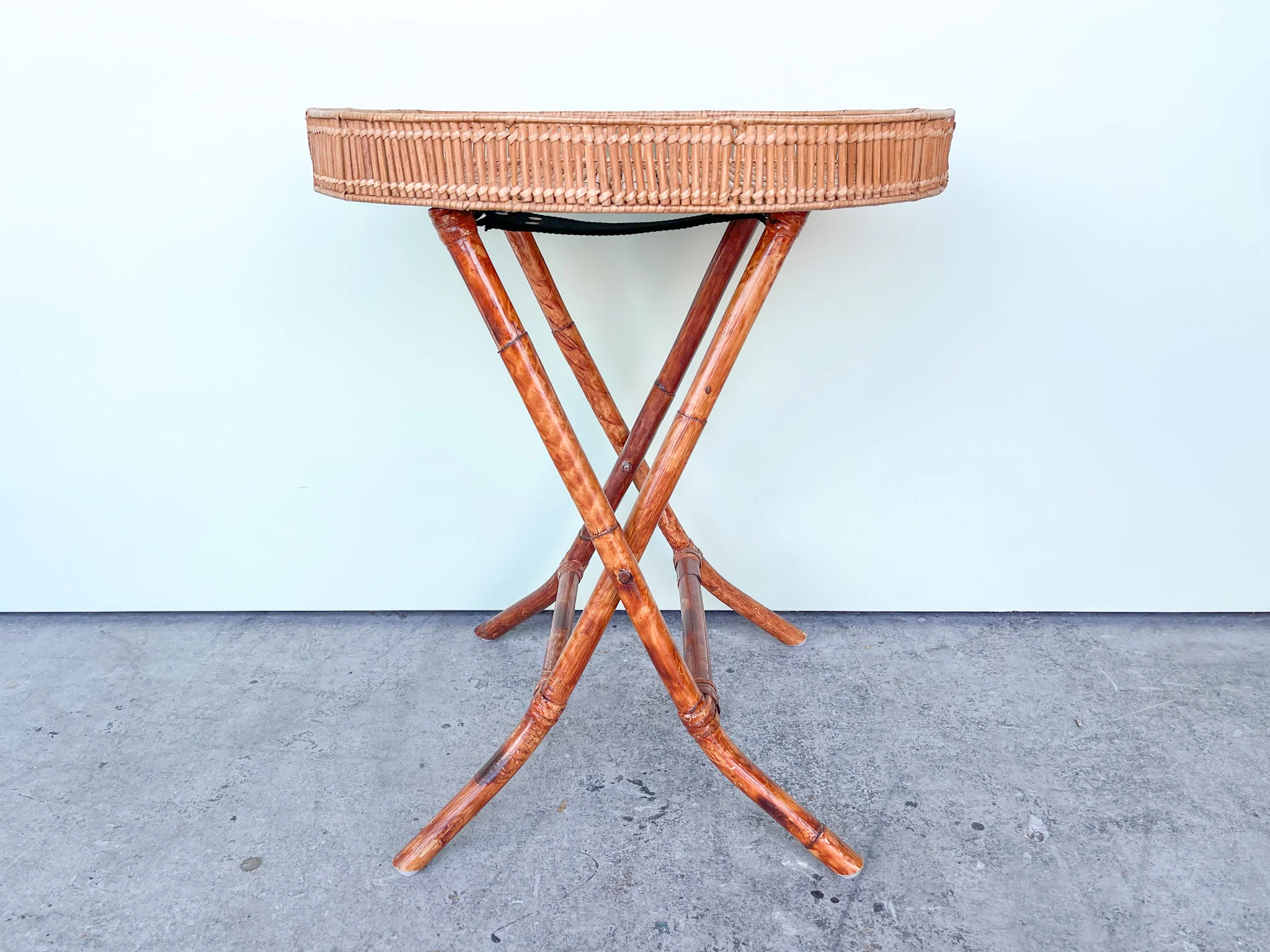 Petite Tortoiseshell Rattan Tray