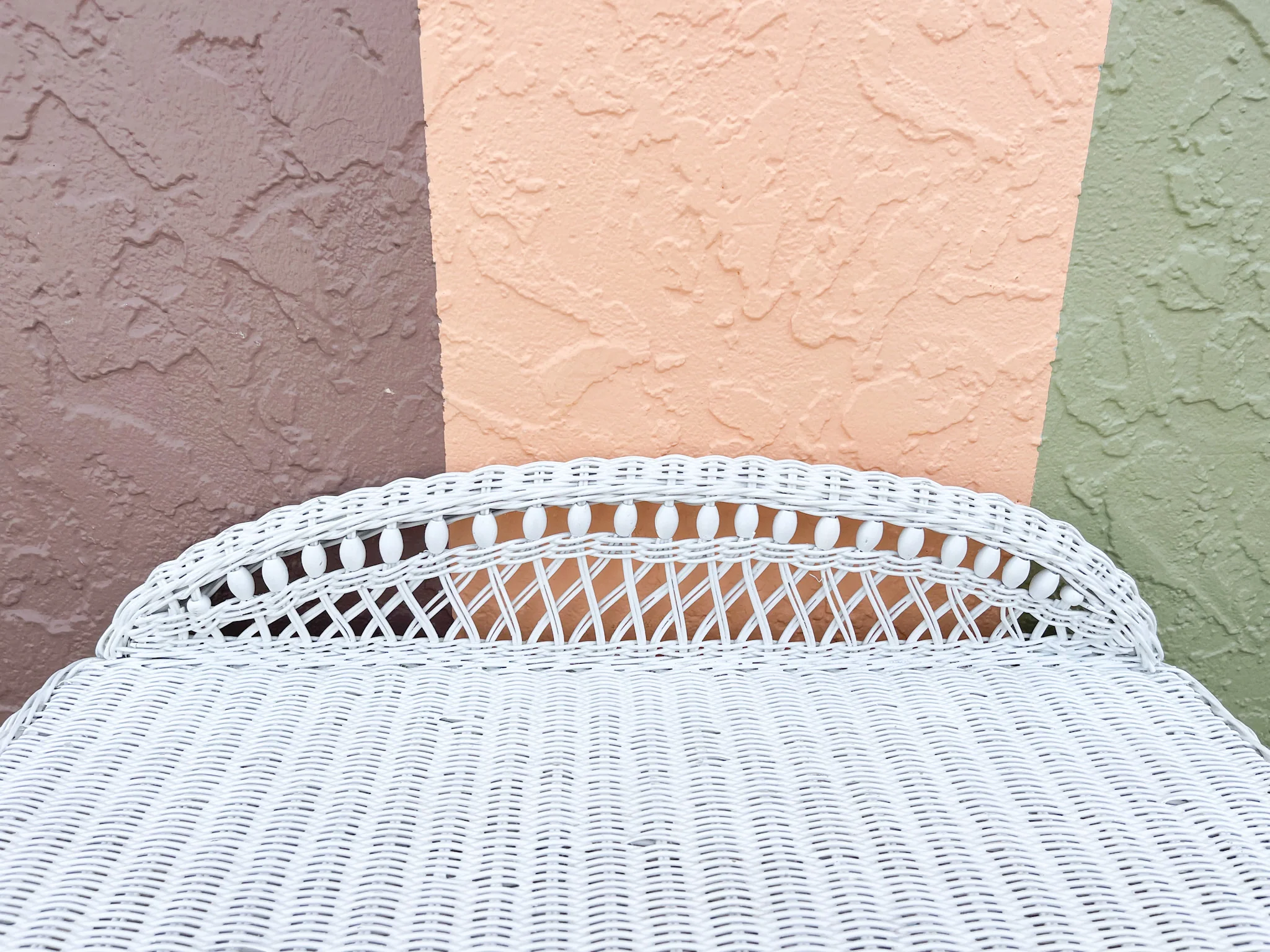 Warehouse Wednesday Sale: Petite Wicker Vanity and Stool - Image 4
