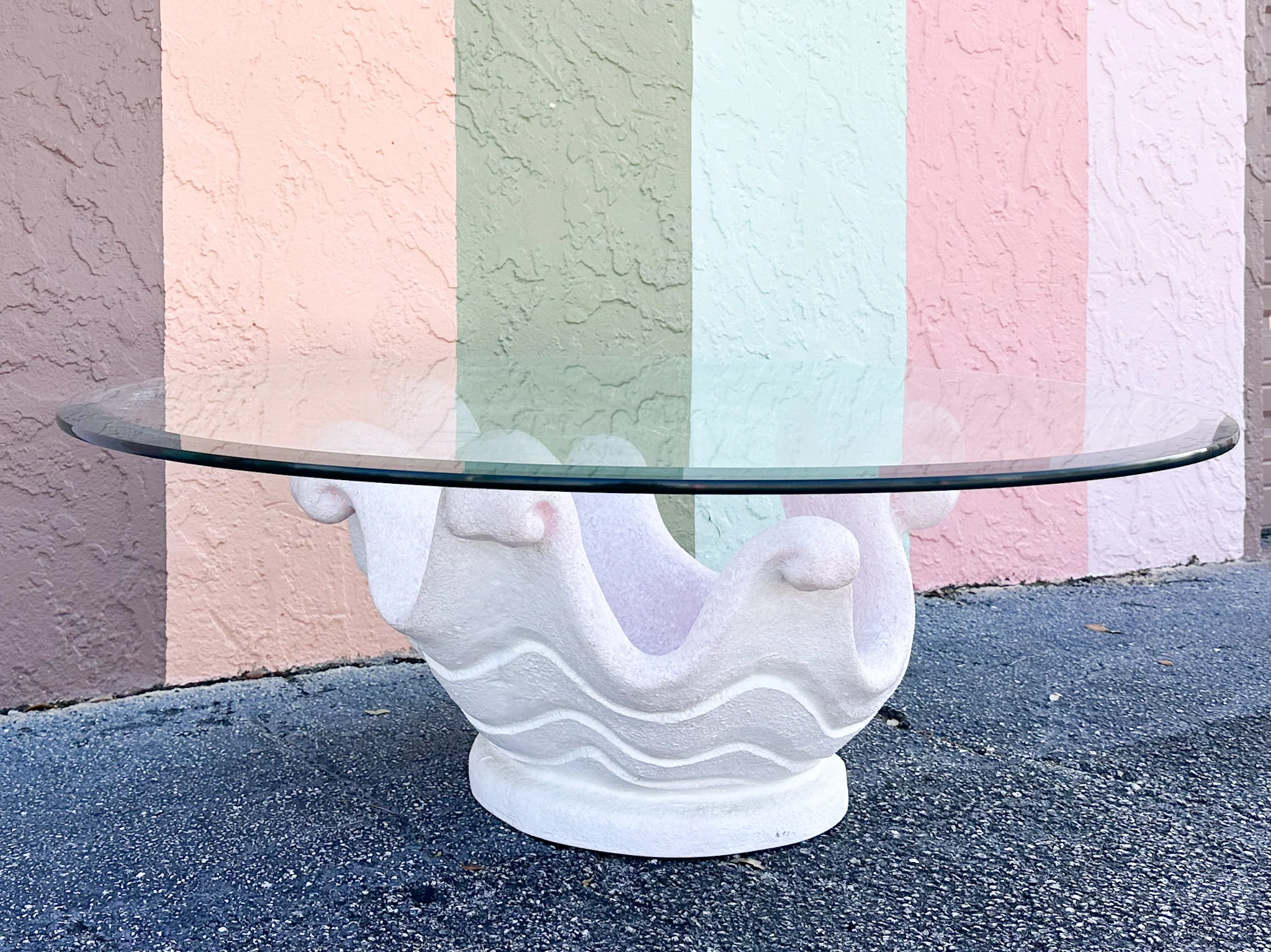 Pink Chic Shell Plaster Coffee Table - Image 4