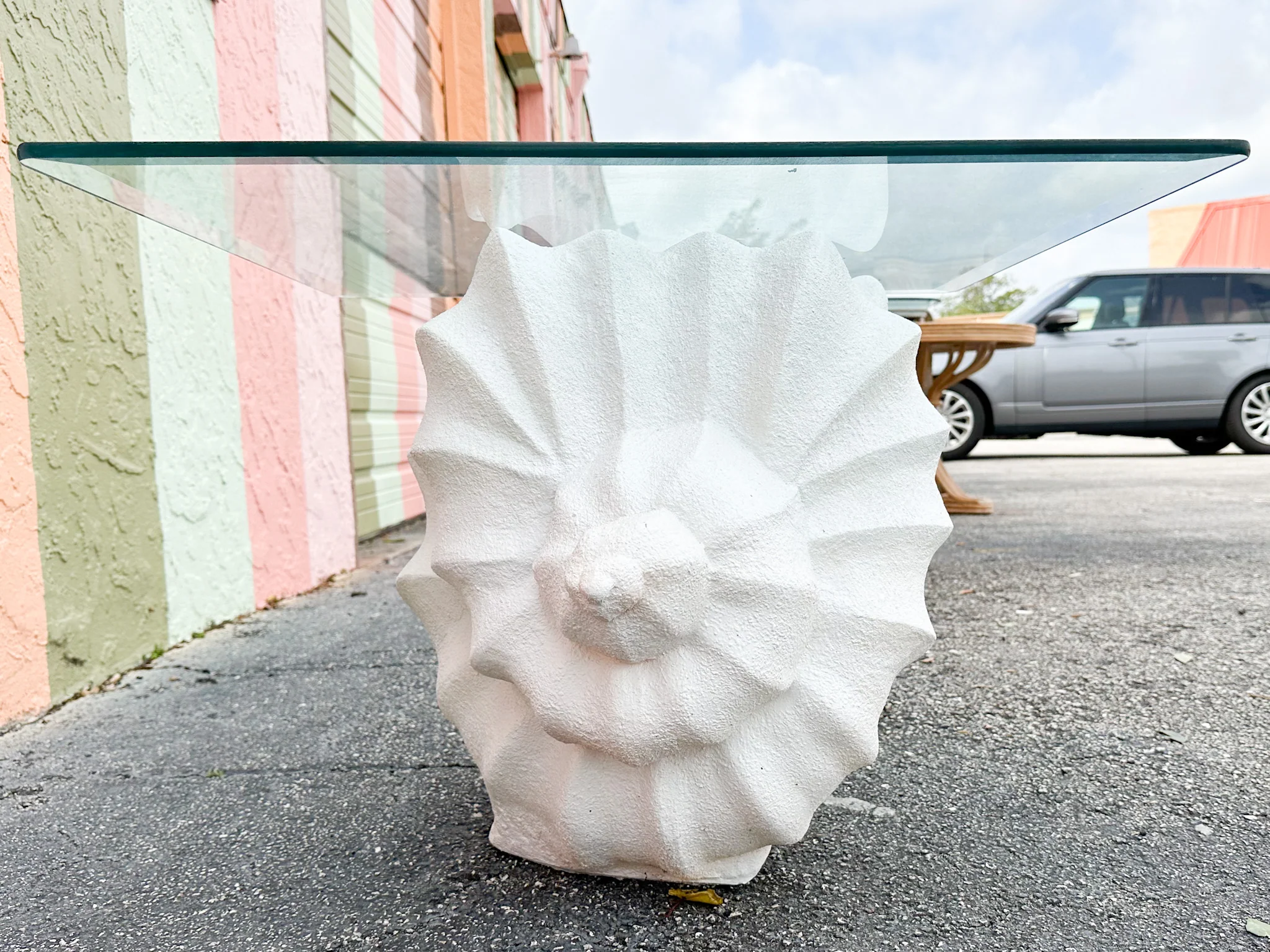 Plaster Conch Shell Coffee Table - Image 7