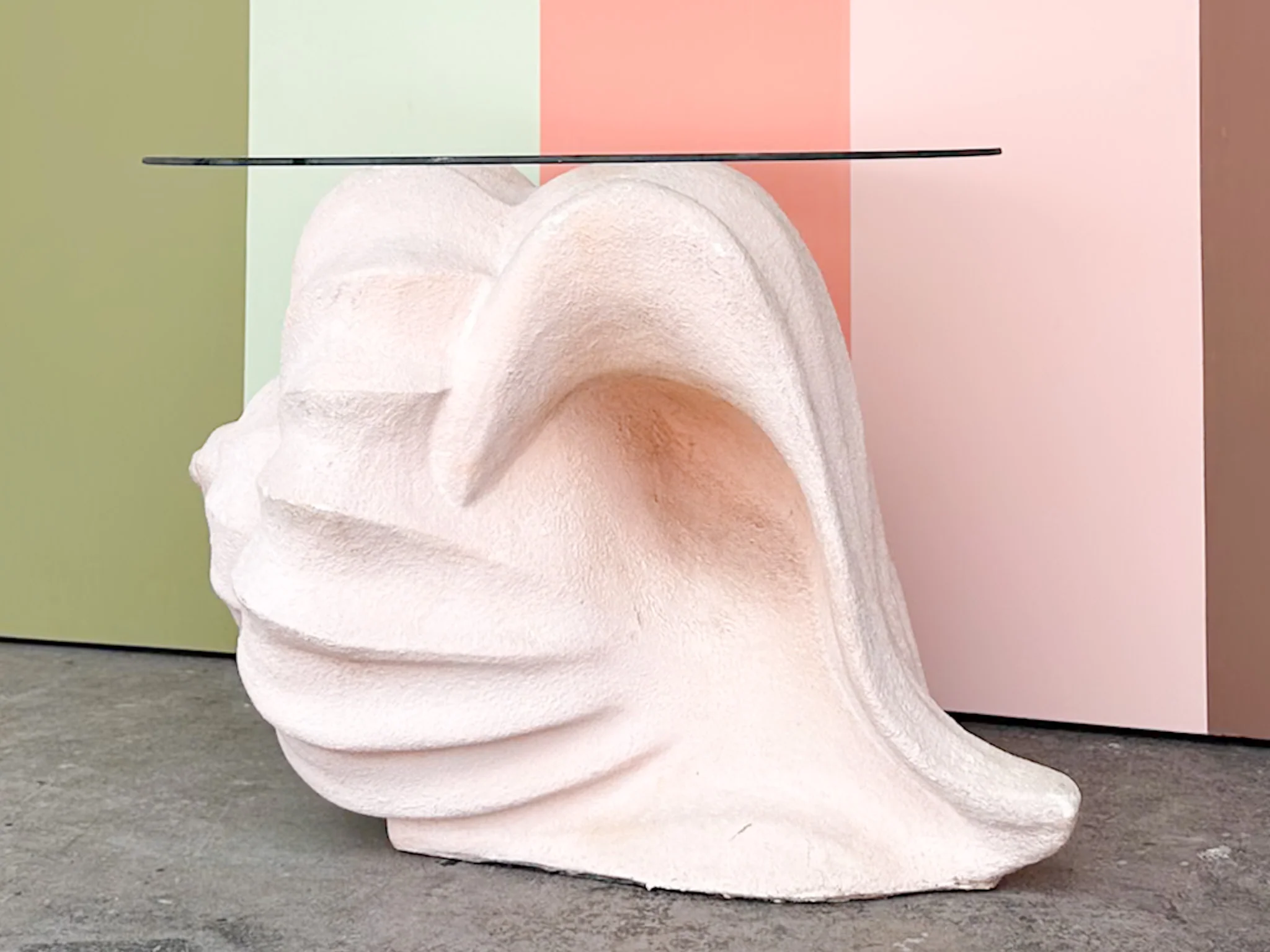 Plaster Conch Shell Coffee Table - Image 2