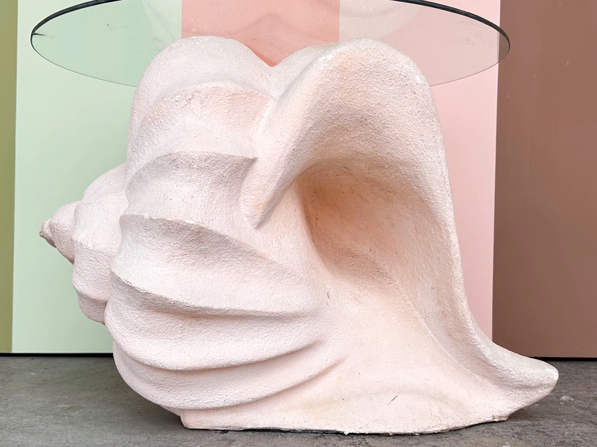 Plaster Conch Shell Coffee Table - Image 8