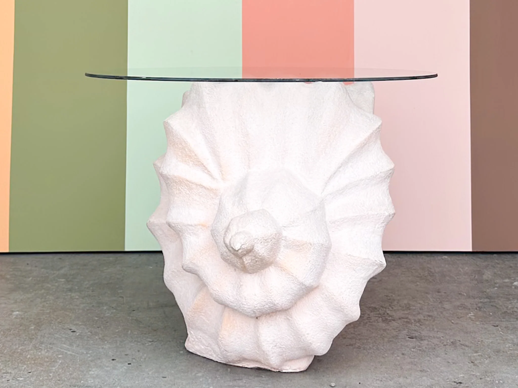 Plaster Conch Shell Coffee Table - Image 9