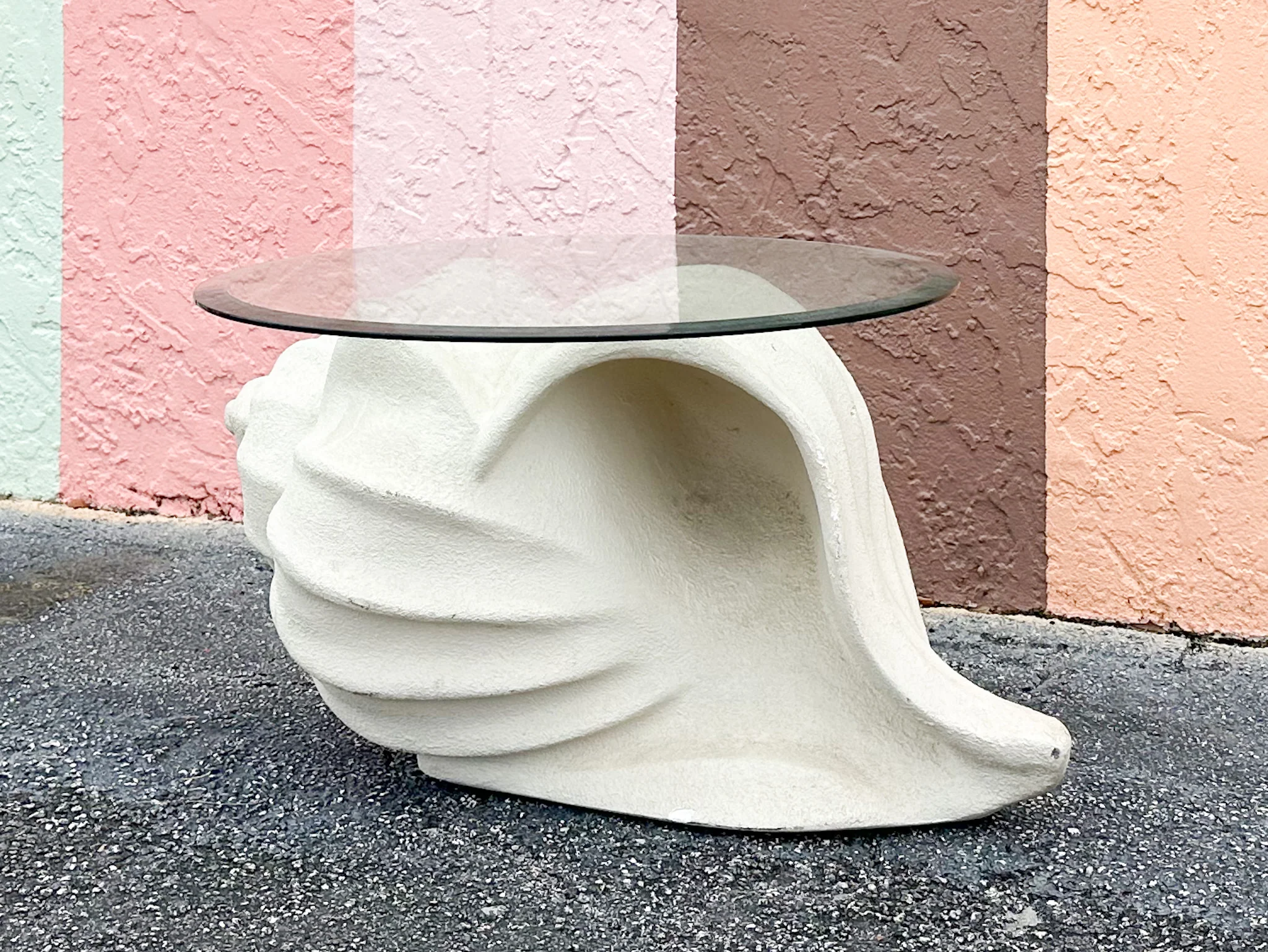Plaster Conch Shell Coffee Table - Image 3