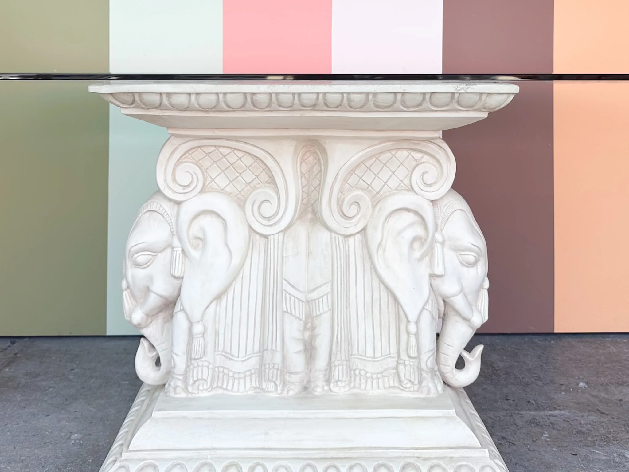 Plaster Elephant Dining Table - Image 3