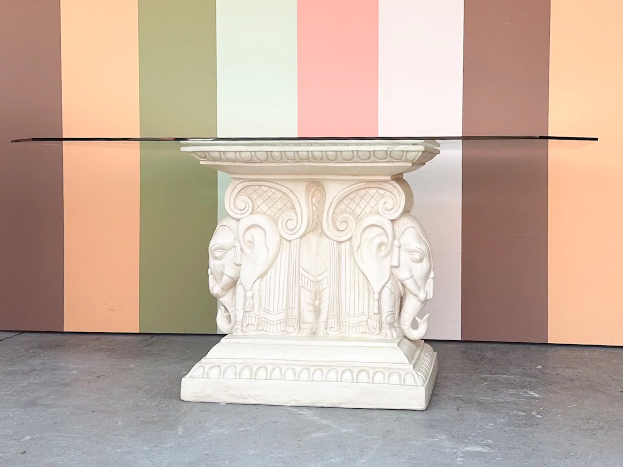 Plaster Elephant Dining Table - Image 4