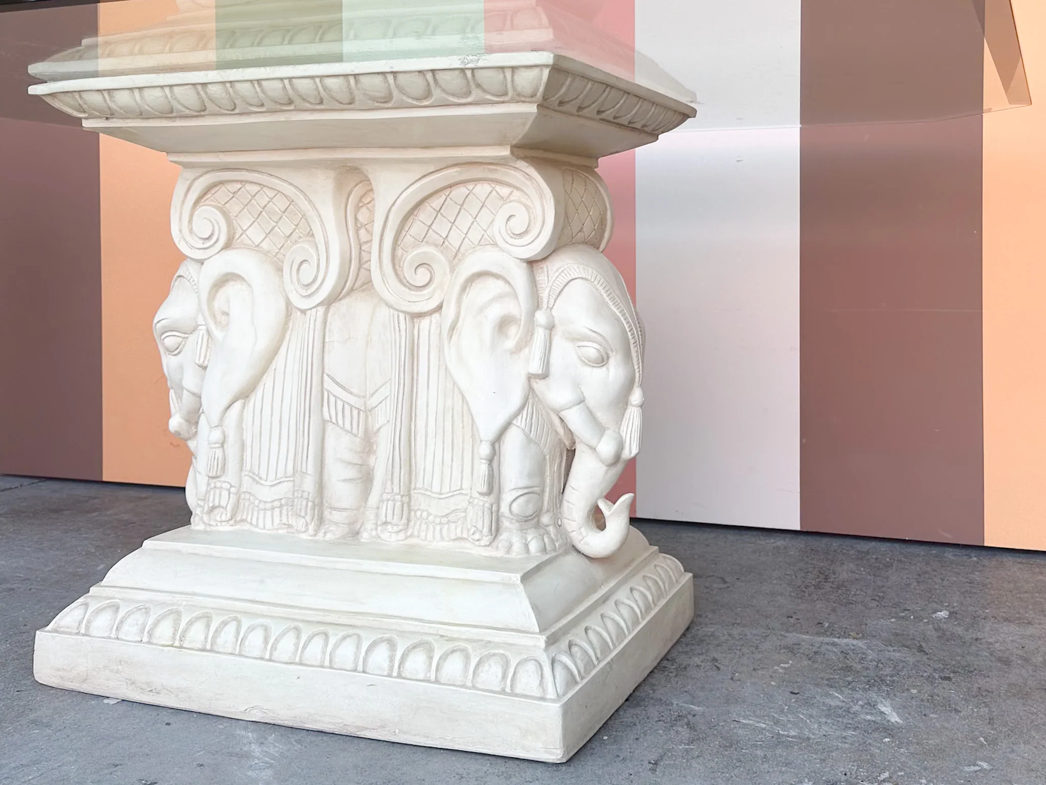 Plaster Elephant Dining Table - Image 5