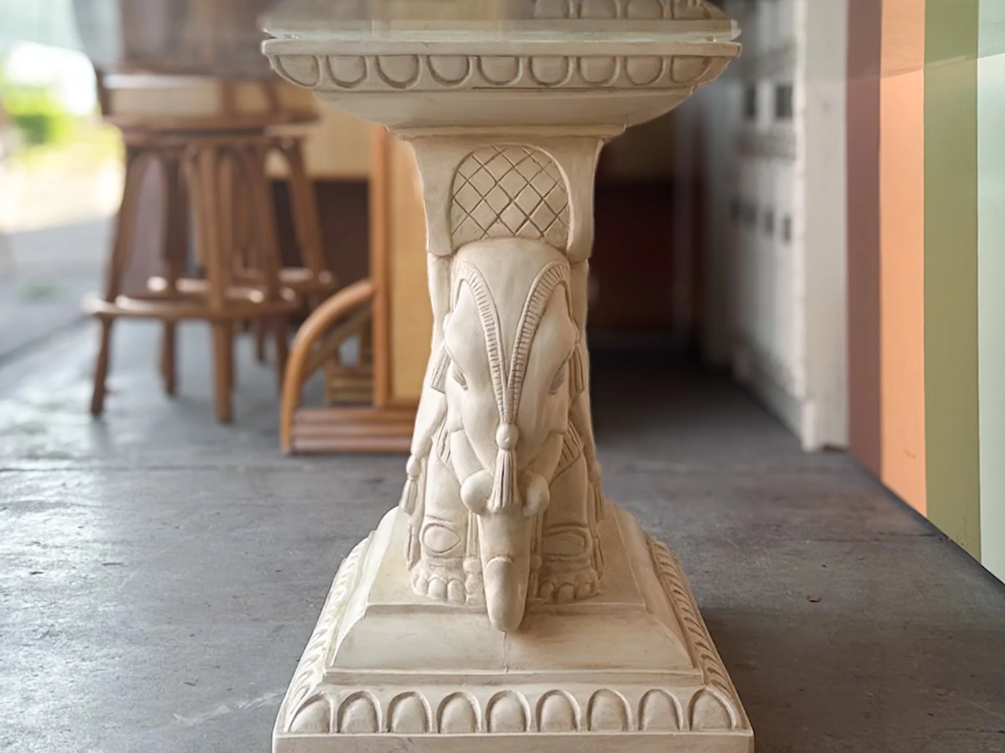 Plaster Elephant Dining Table - Image 6