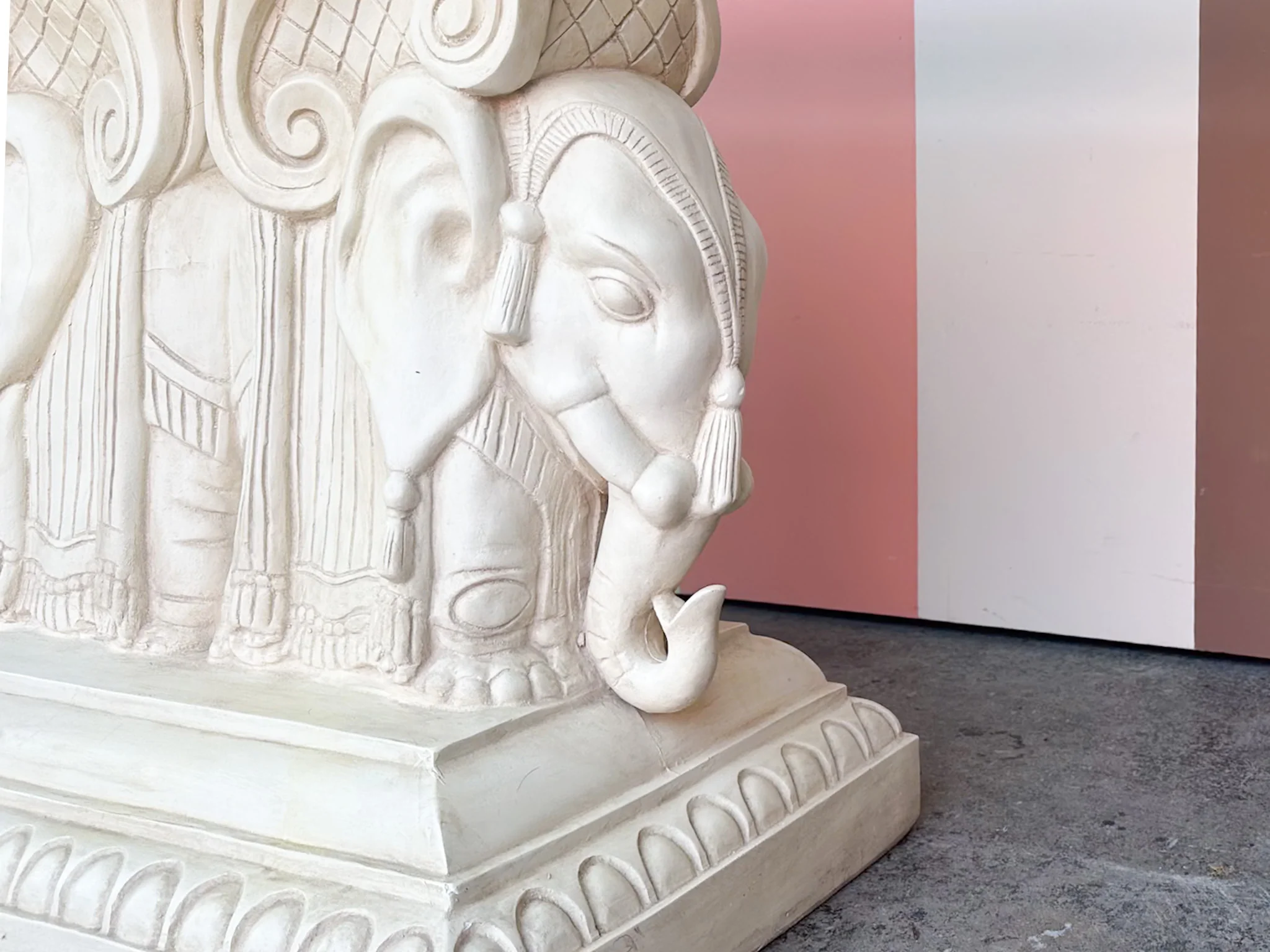Plaster Elephant Dining Table - Image 7
