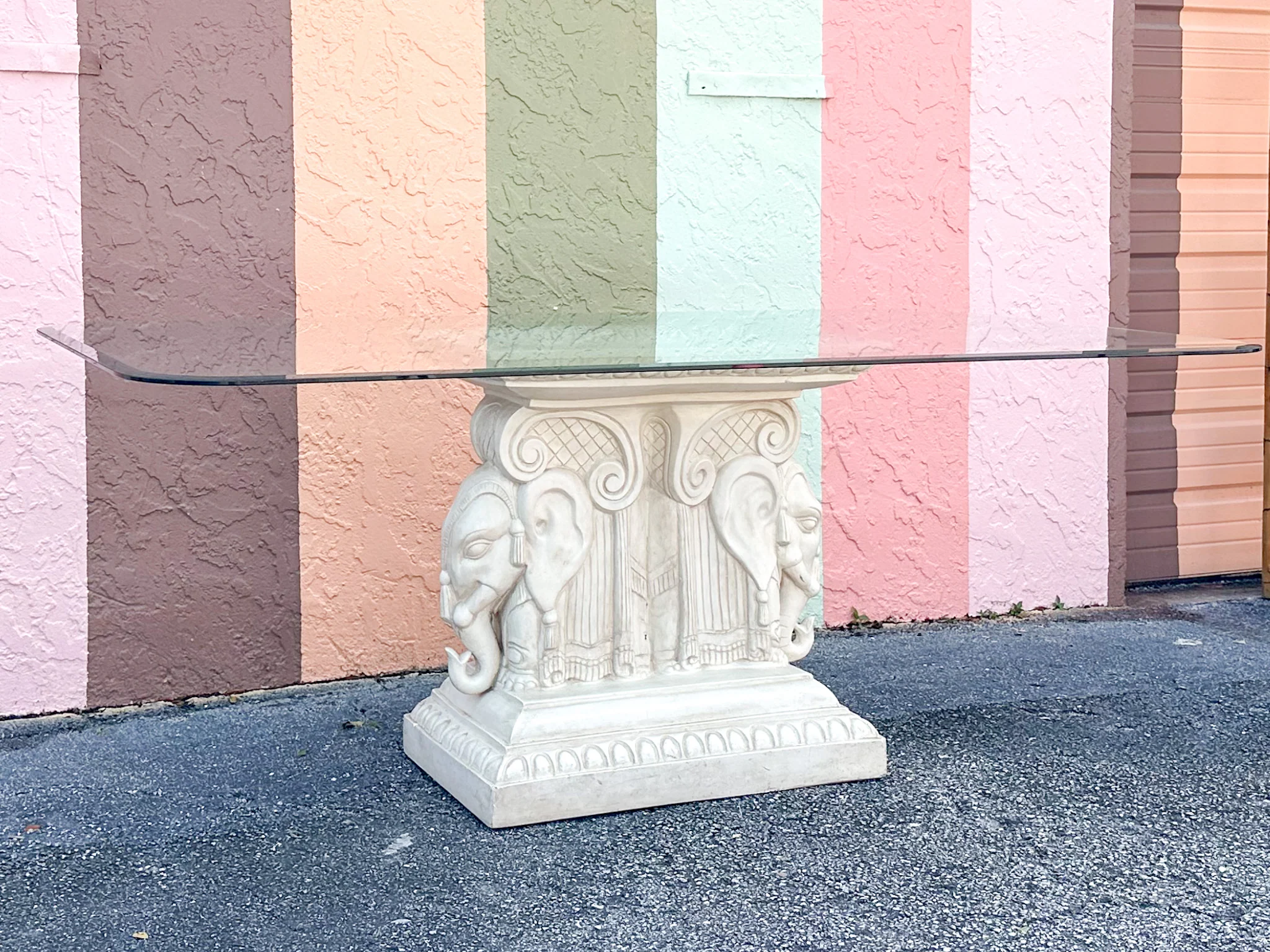 Plaster Elephant Dining Table - Image 3