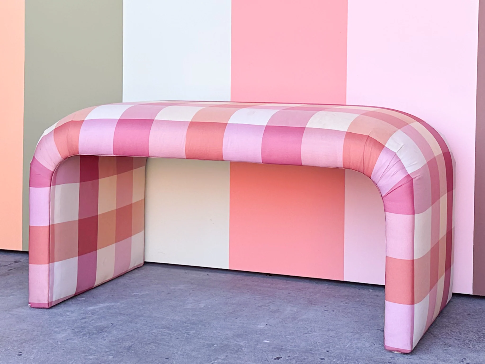 Preppy Plaid Waterfall Bench - Image 4