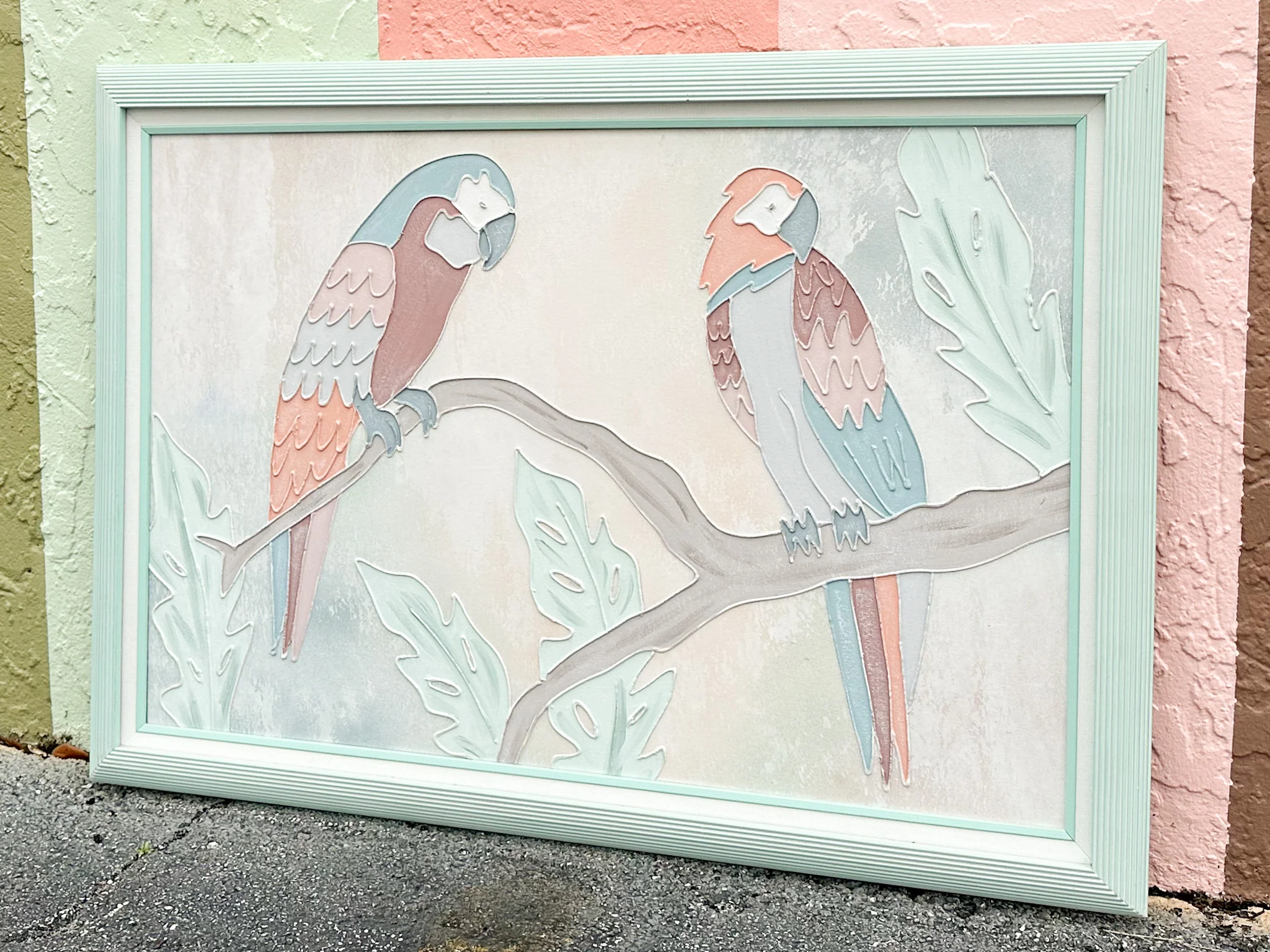 Pretty Pastel Parrot Original Art - Image 2