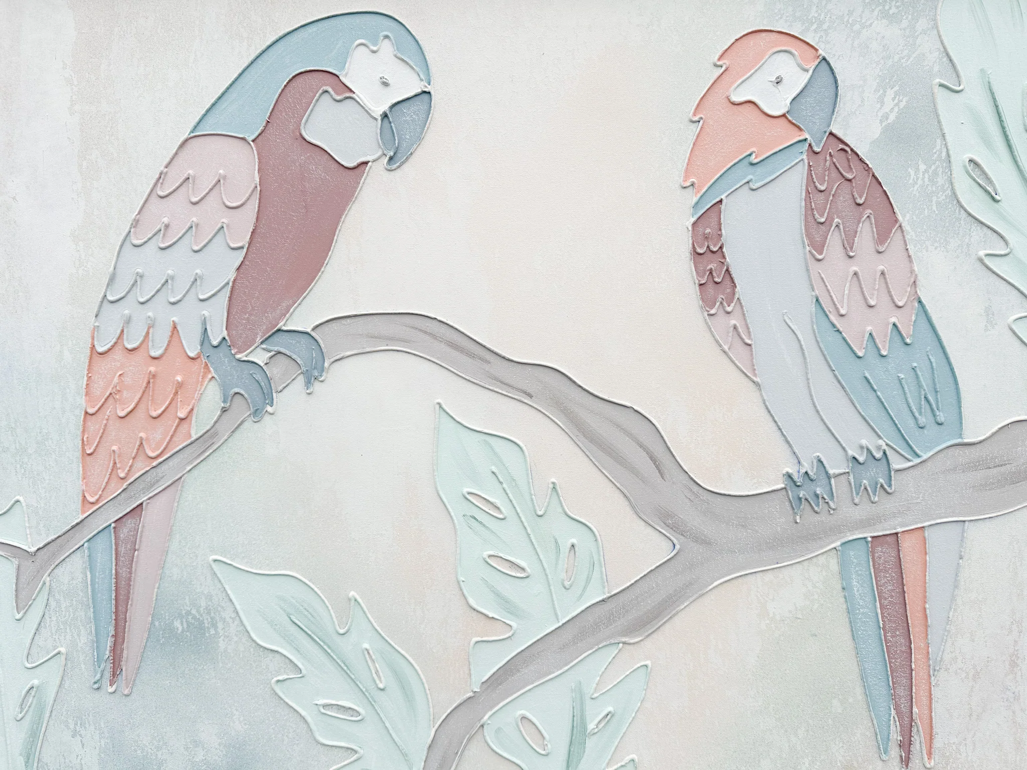 Pretty Pastel Parrot Original Art - Image 5