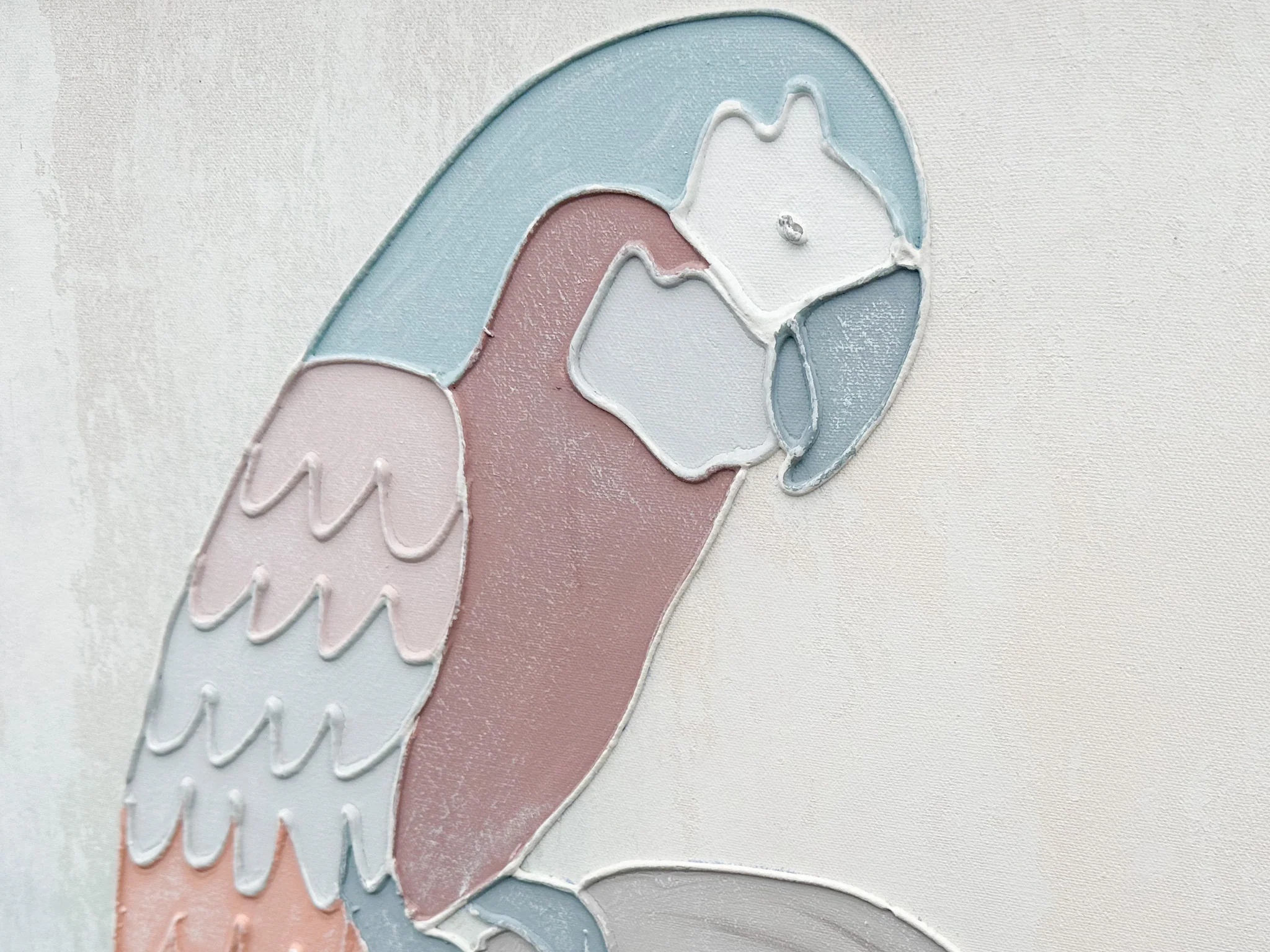 Pretty Pastel Parrot Original Art - Image 6