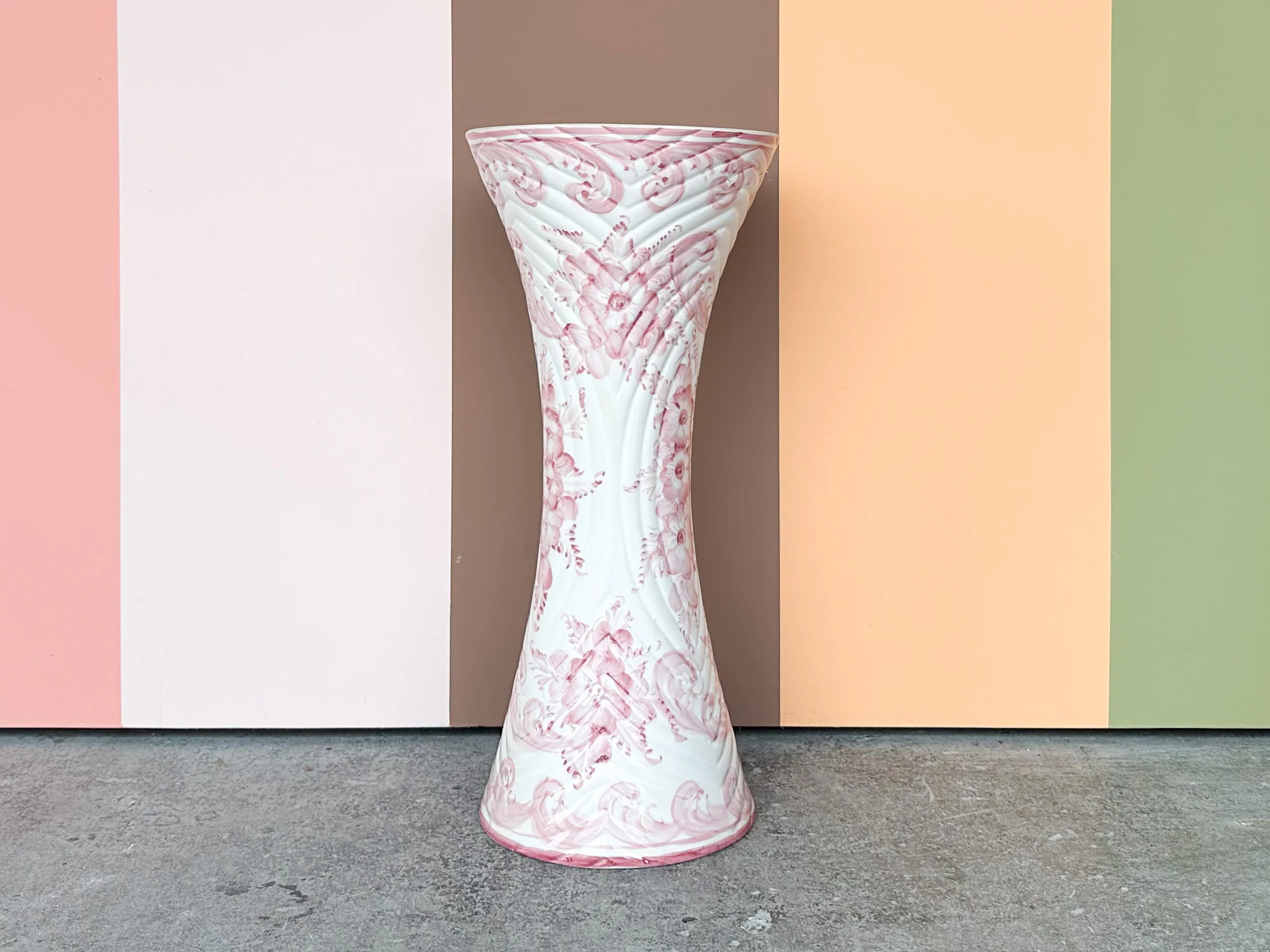 Pretty Pink and White Umbrella Stand - Image 2