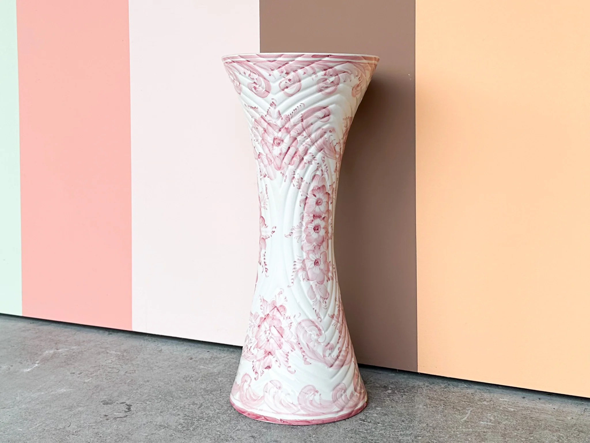 Pretty Pink and White Umbrella Stand - Image 3