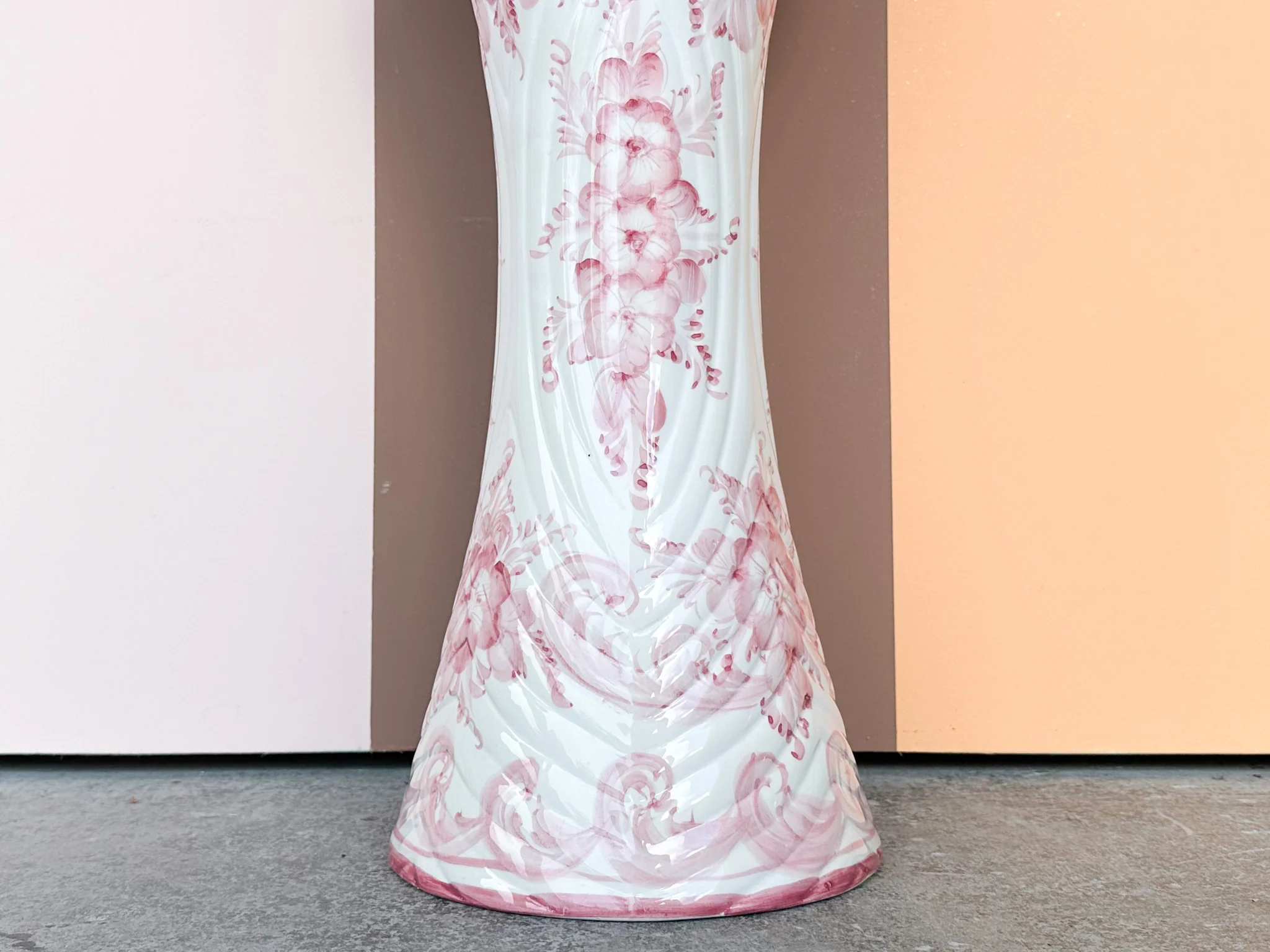 Pretty Pink and White Umbrella Stand - Image 5
