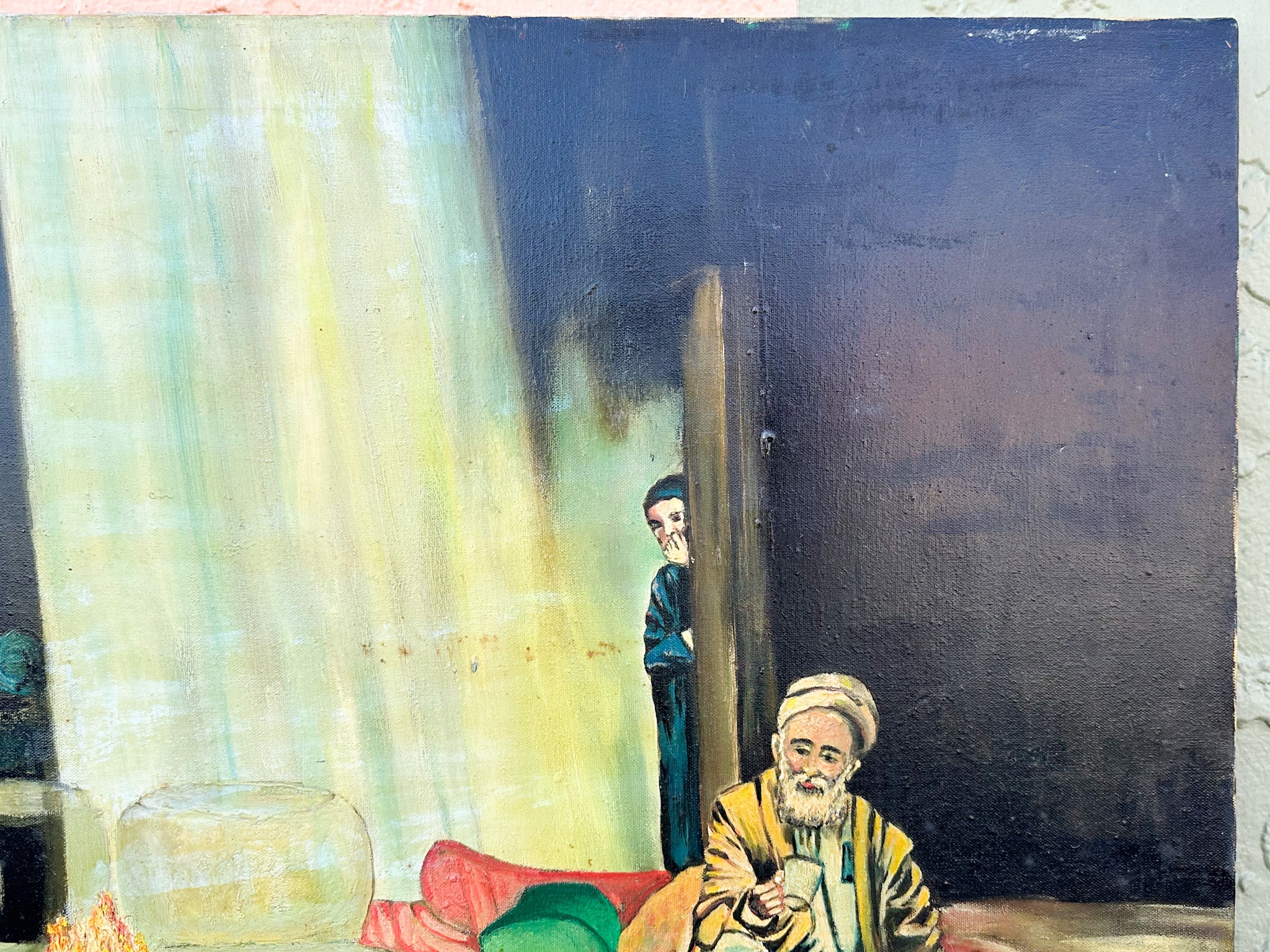 Ralph Keen Tea Leaves Oil on Canvas - Image 4