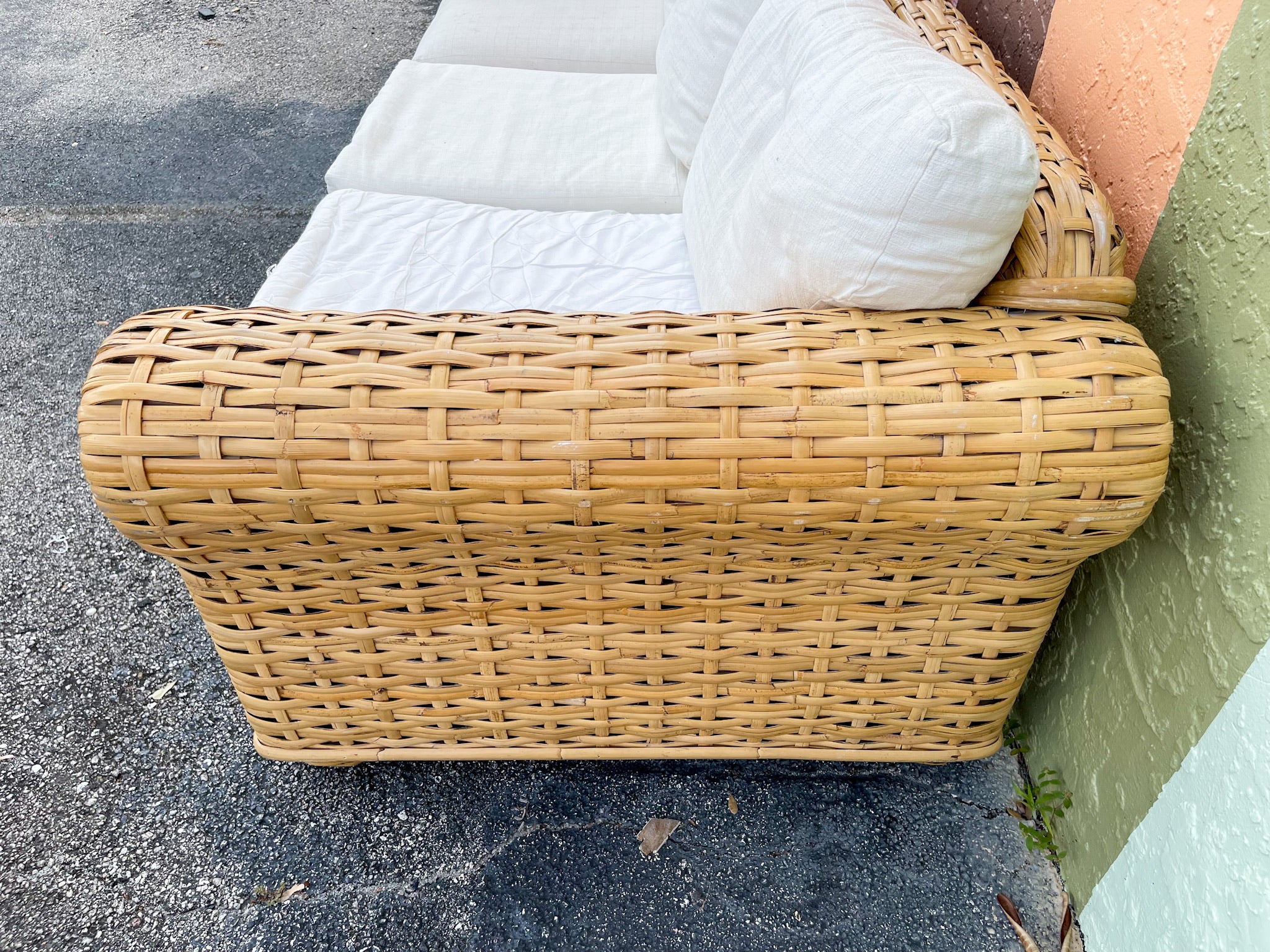 Ralph Lauren Woven Rattan Sofa - Image 3