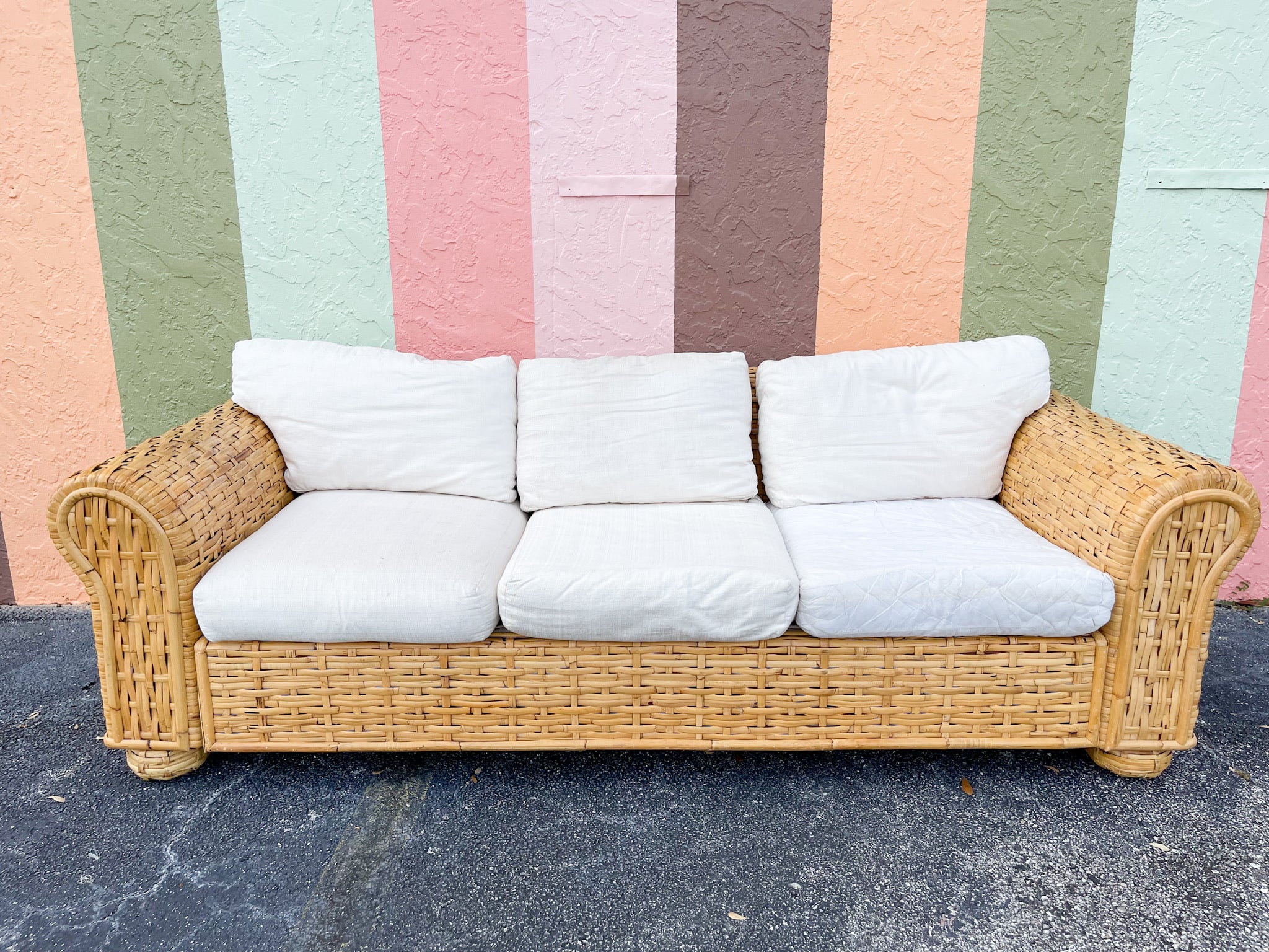 Ralph Lauren Woven Rattan Sofa - Image 6