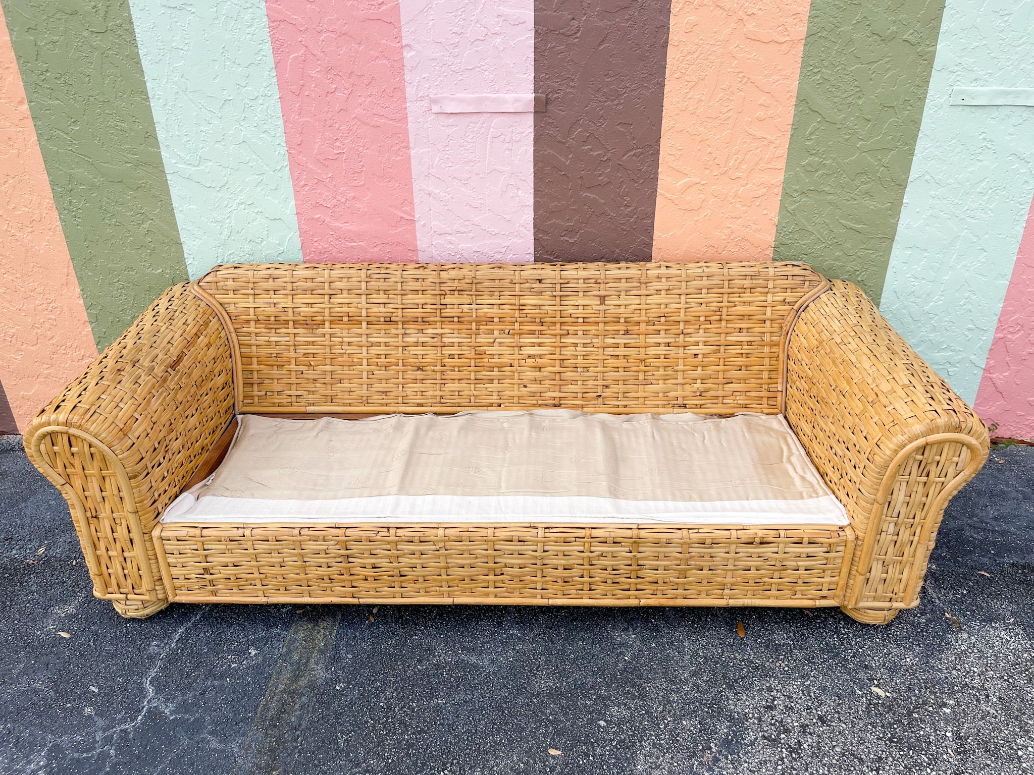 Ralph Lauren Woven Rattan Sofa - Image 7