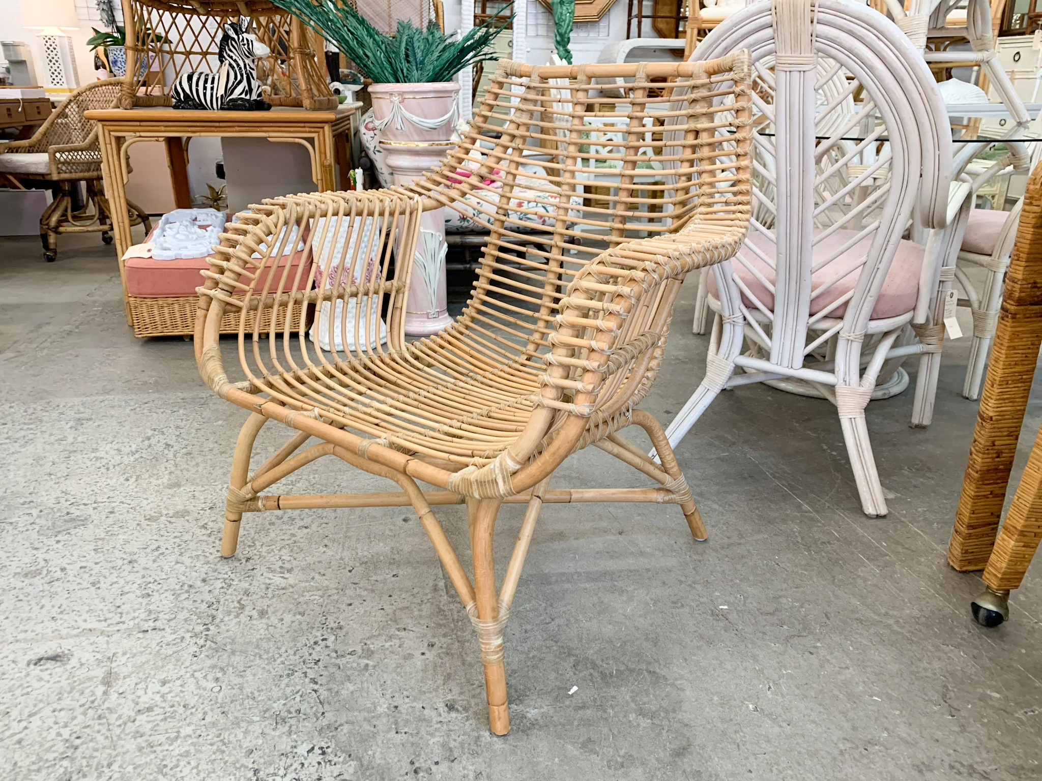 Chic Rattan Accent Chair - Image 2