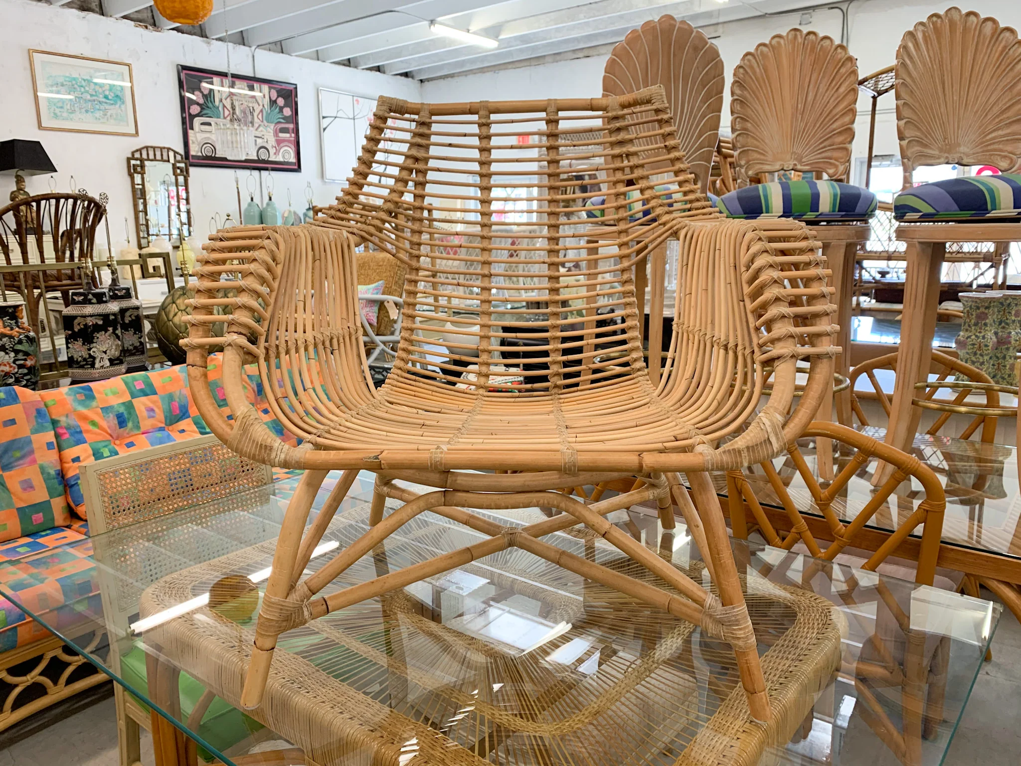 Chic Rattan Accent Chair - Image 5